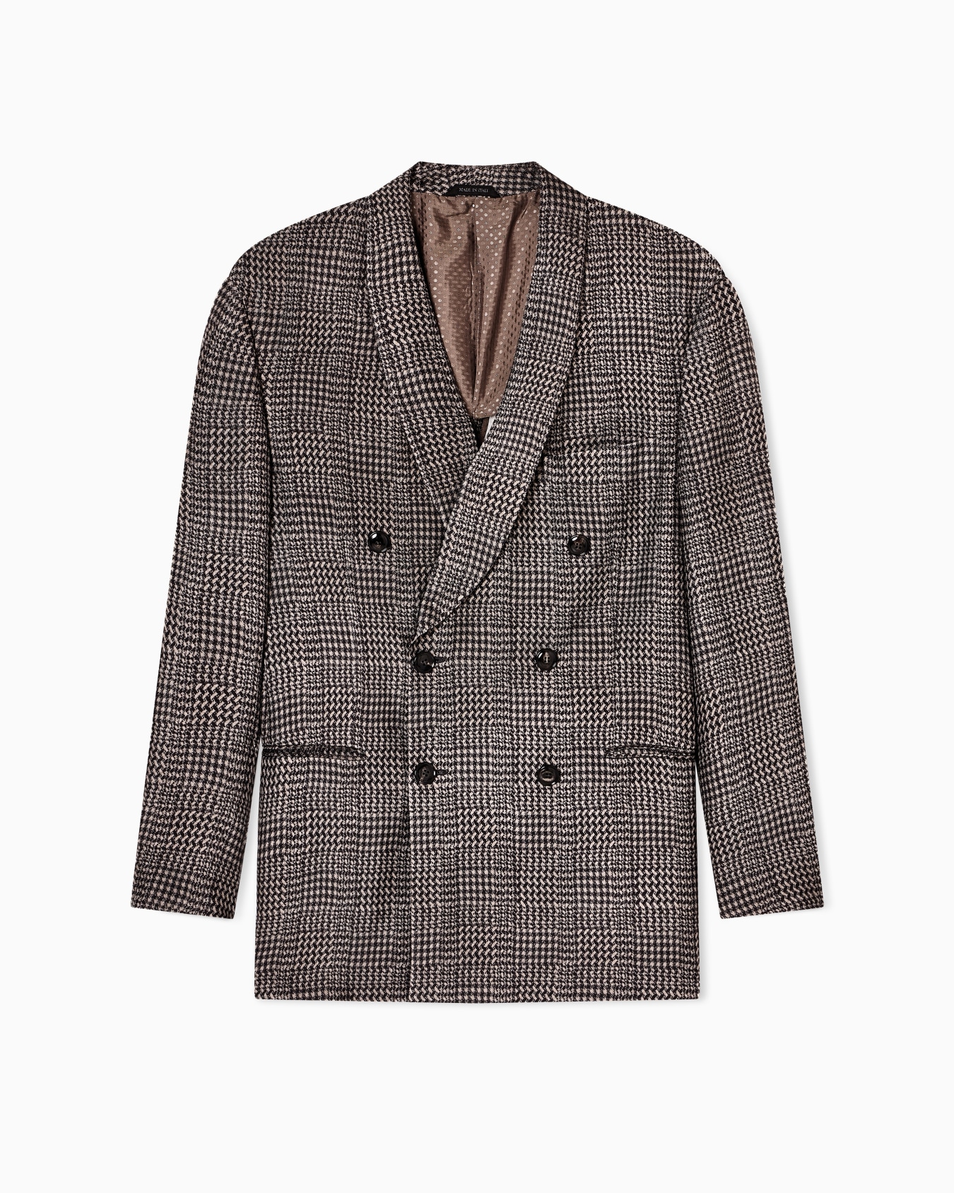Heritage Line double-breasted jacket in printed viscose Slide 0