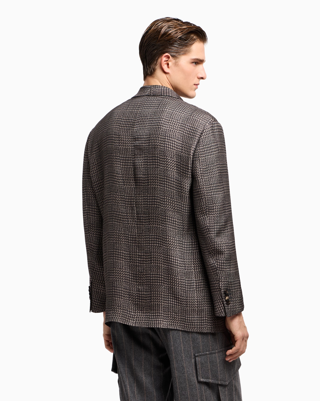 Heritage Line double-breasted jacket in printed viscose Slide 3