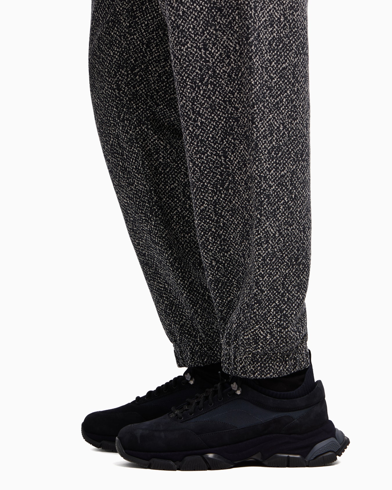 Pantalon en coton molletonné et cachemire jacquard de la collection Denim Diapositive 4
