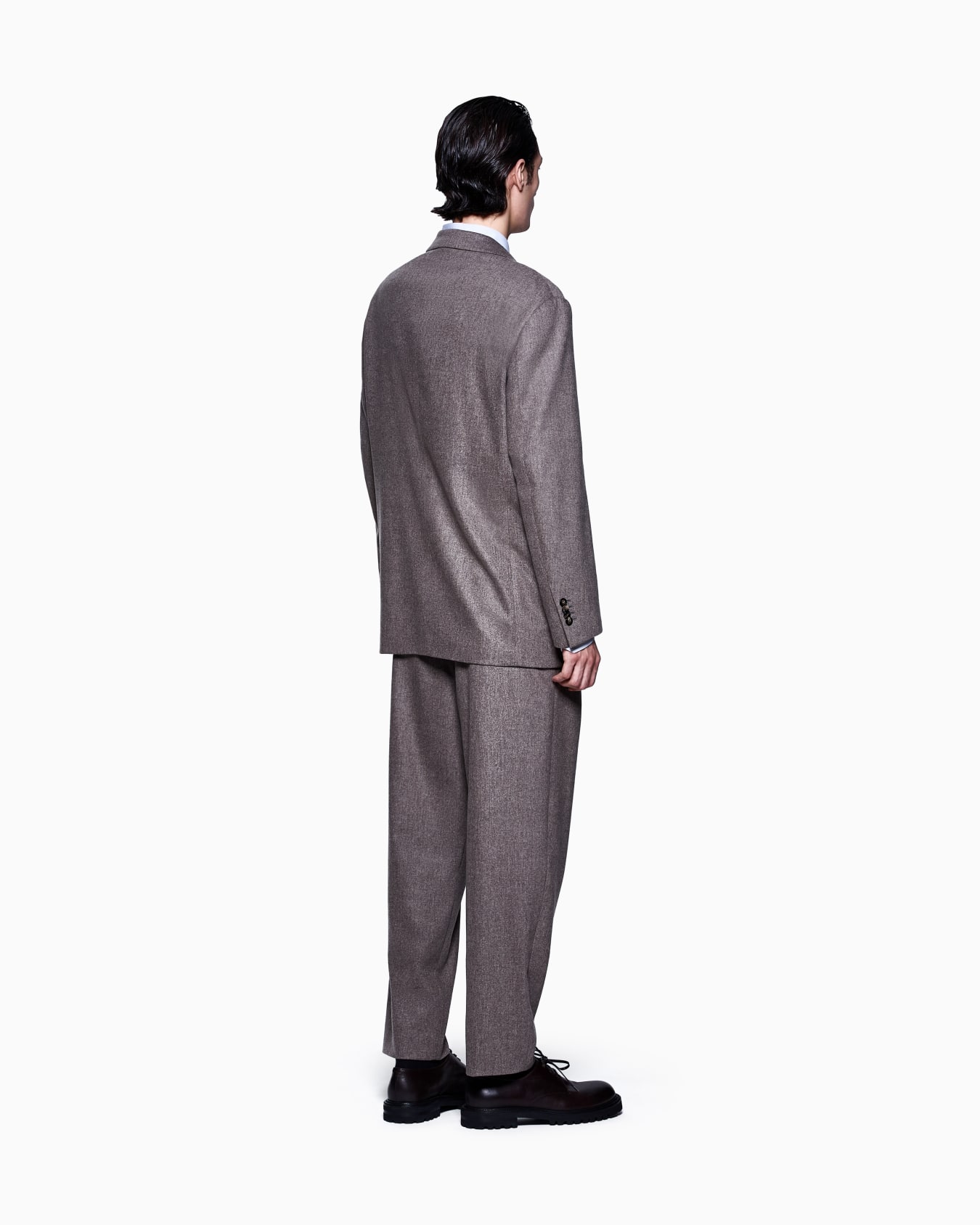 Heritage Line double-breasted suit in denim-effect virgin wool and cashmere Slide 2