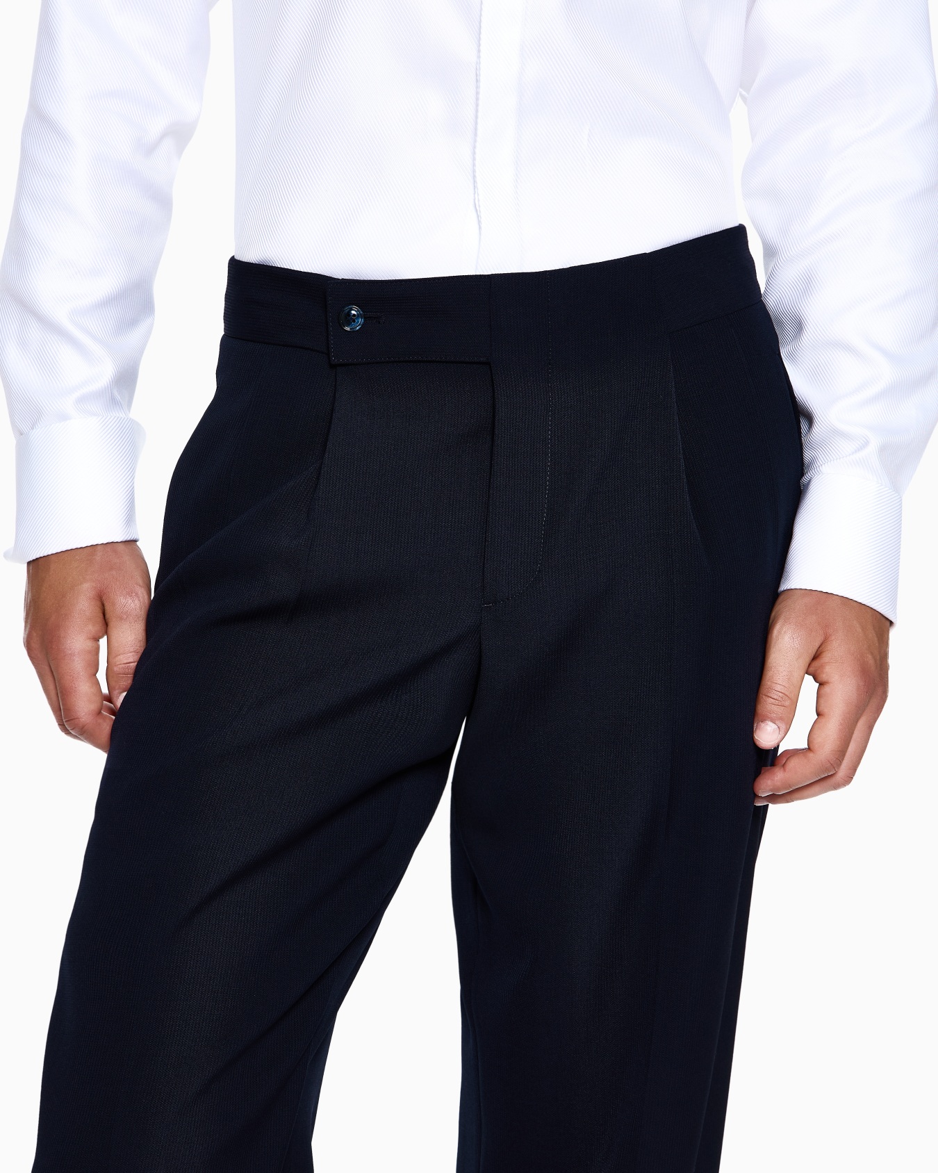 Costume à simple boutonnage gamme Royal en crêpe de laine canneté Diapositive 4