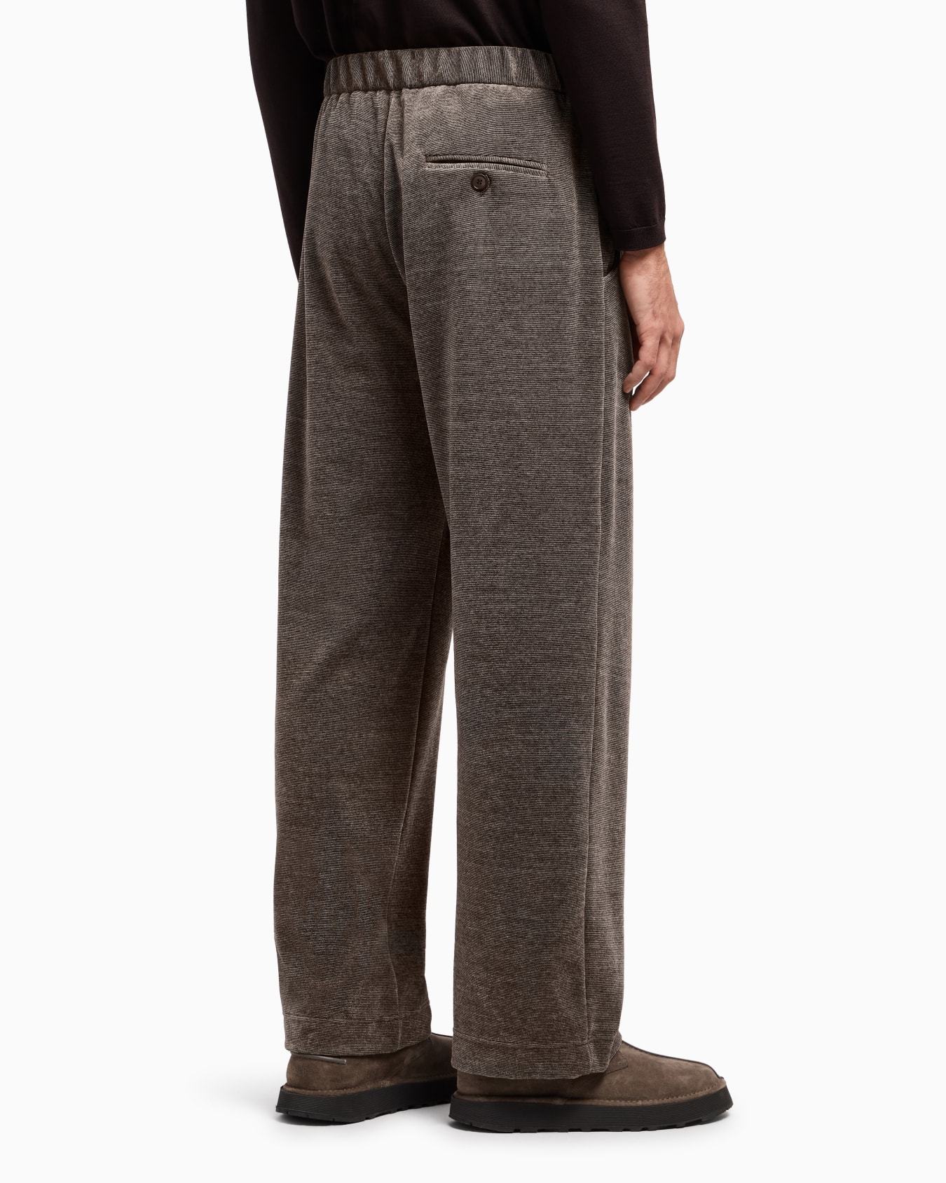 ASV single-pleat trousers in milleraies cotton jersey Slide 3