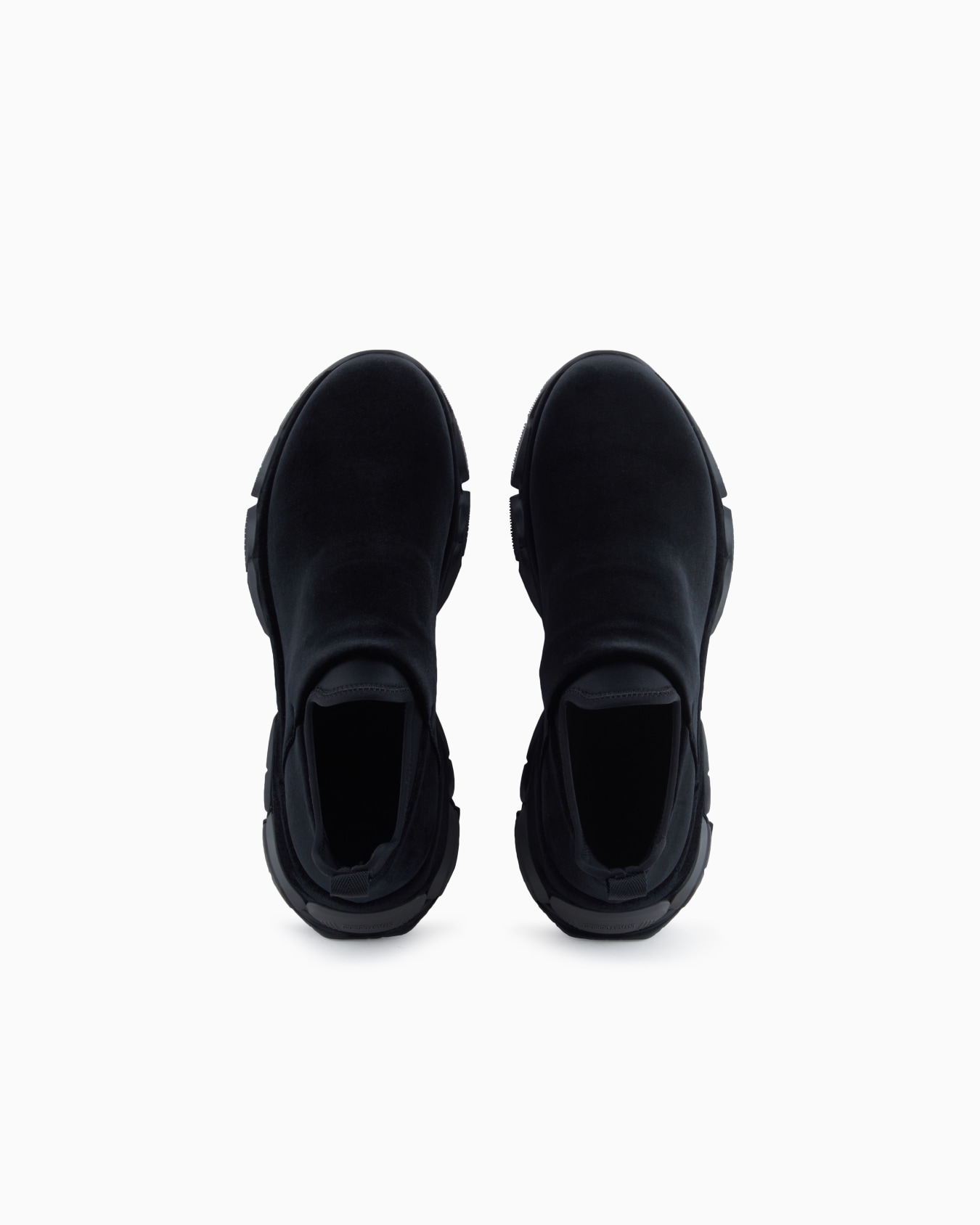 Slip-on sneakers in velvet and scuba fabric Slide 2
