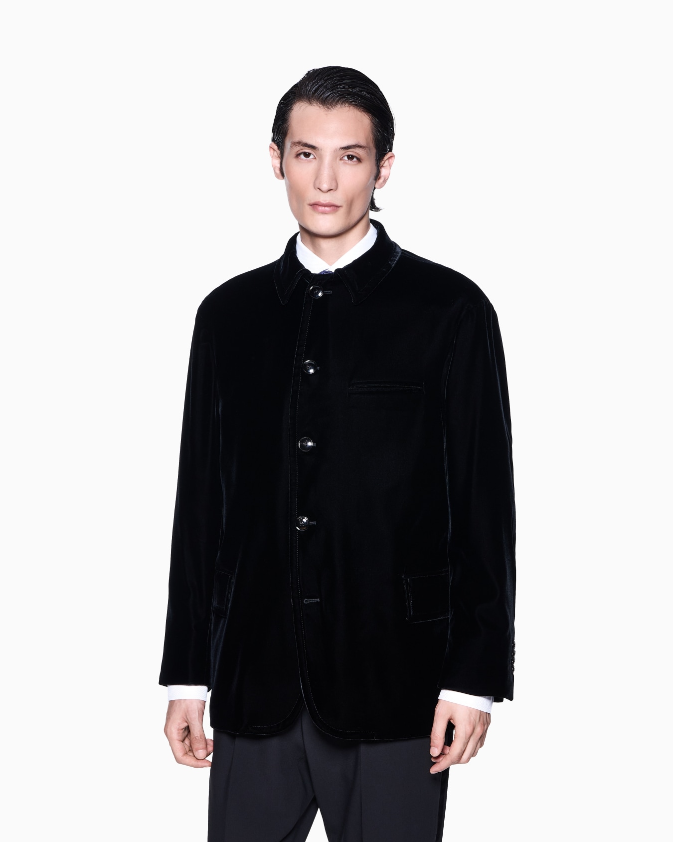 Giorgio’s シングルブレストジャケット ベルベット スライドする 3