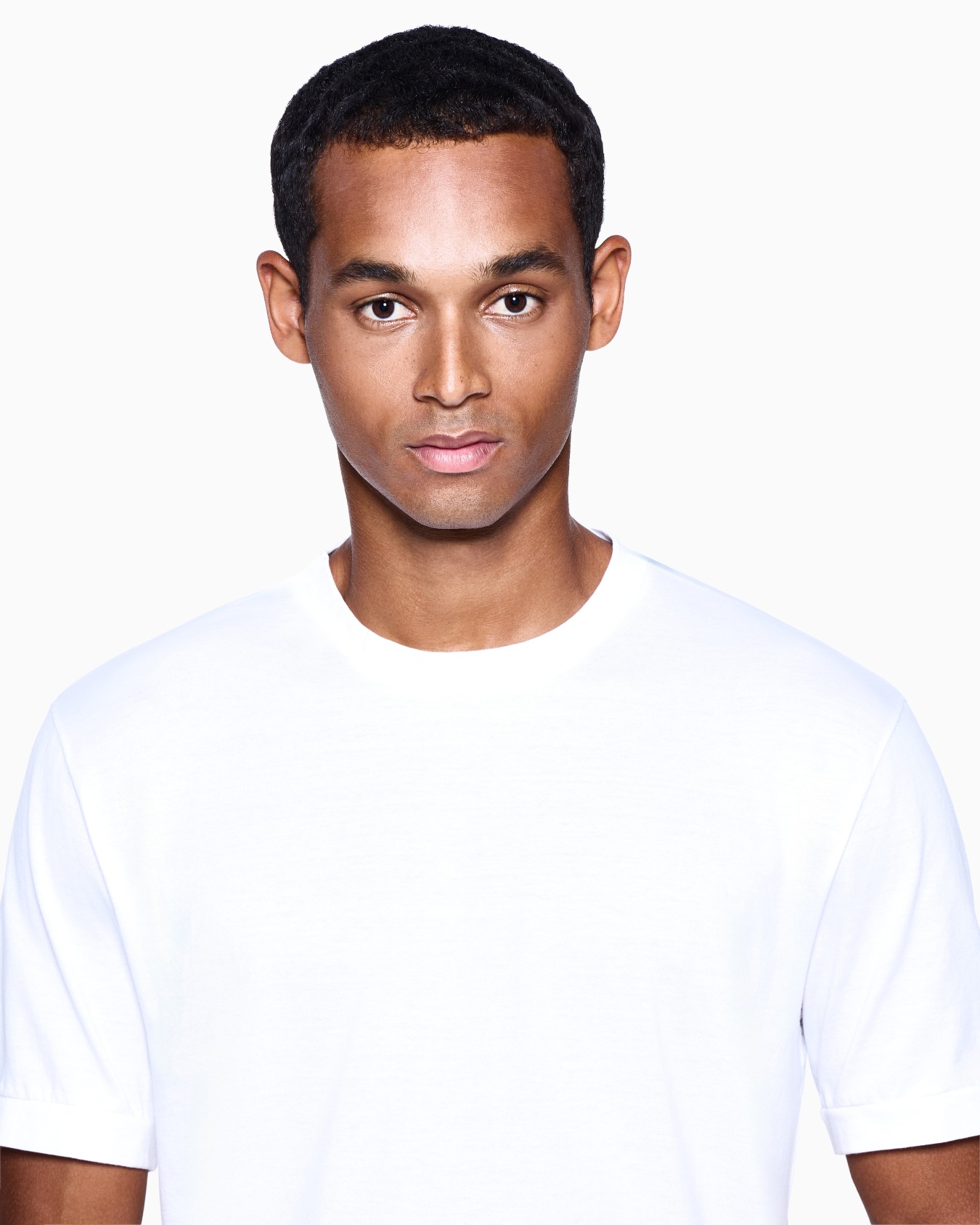 Camiseta de cuello redondo en punto de algodón Diapositiva 5