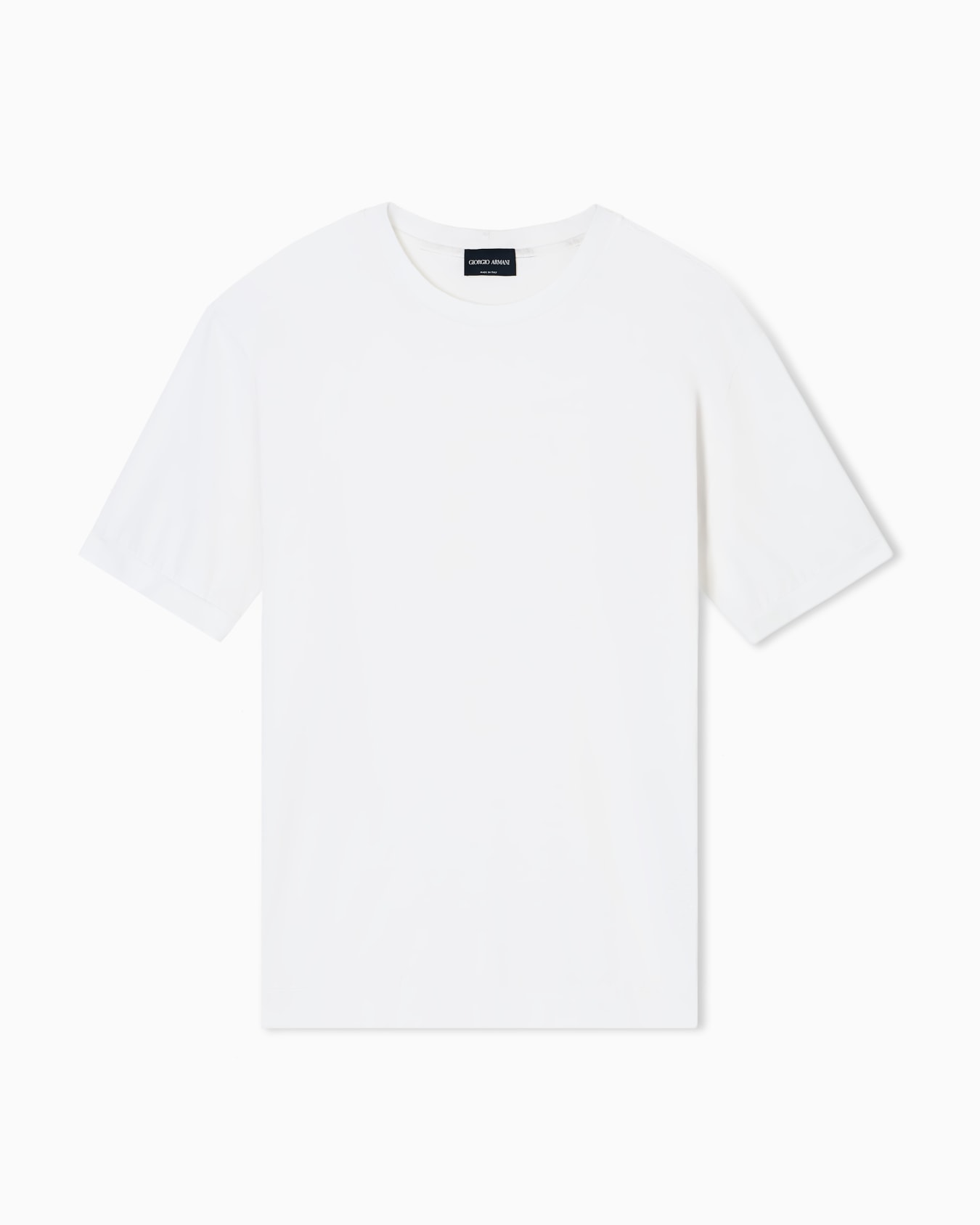 Camiseta de cuello redondo en punto de algodón Diapositiva 1