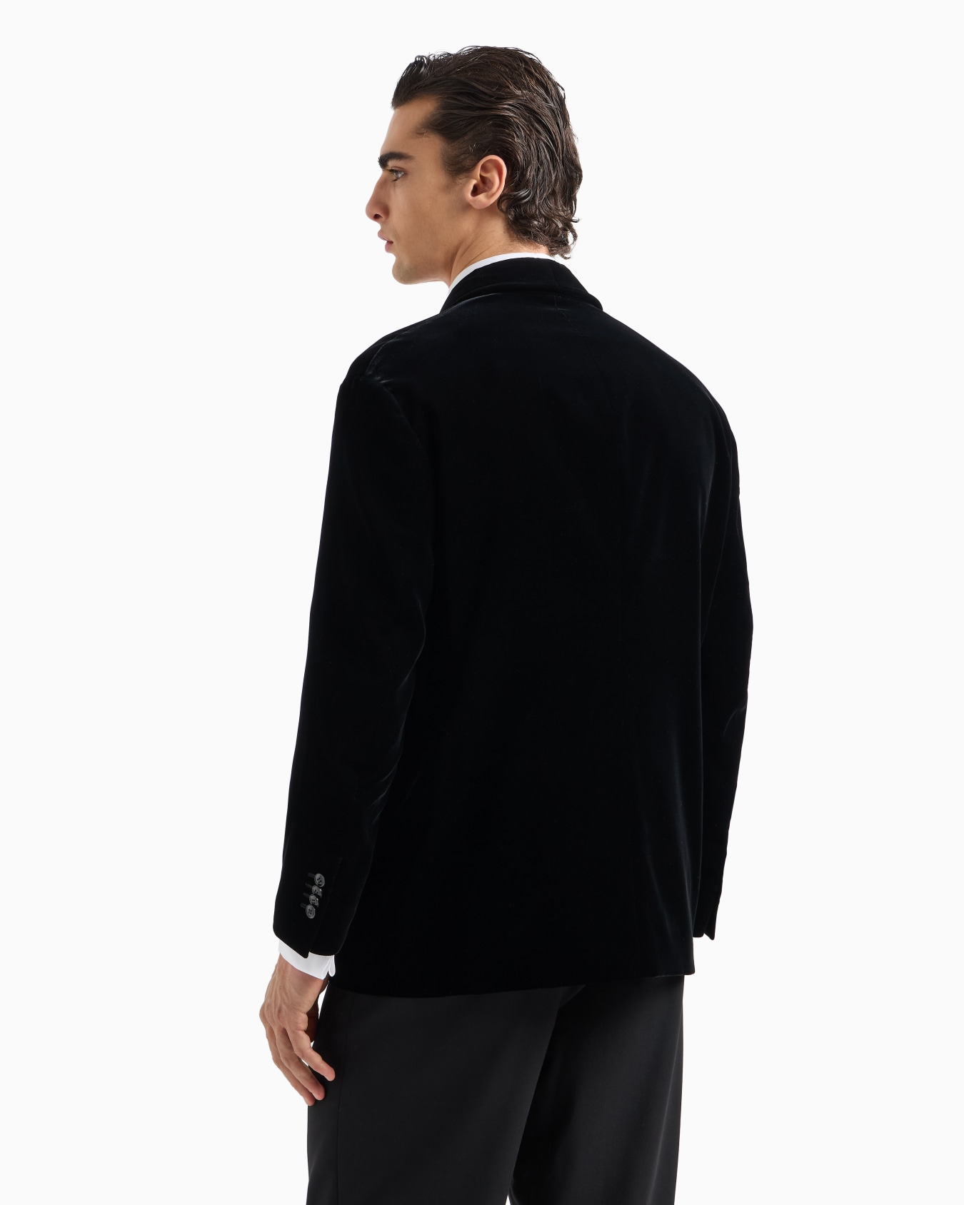 Double-breasted velvet jacket Slide 3