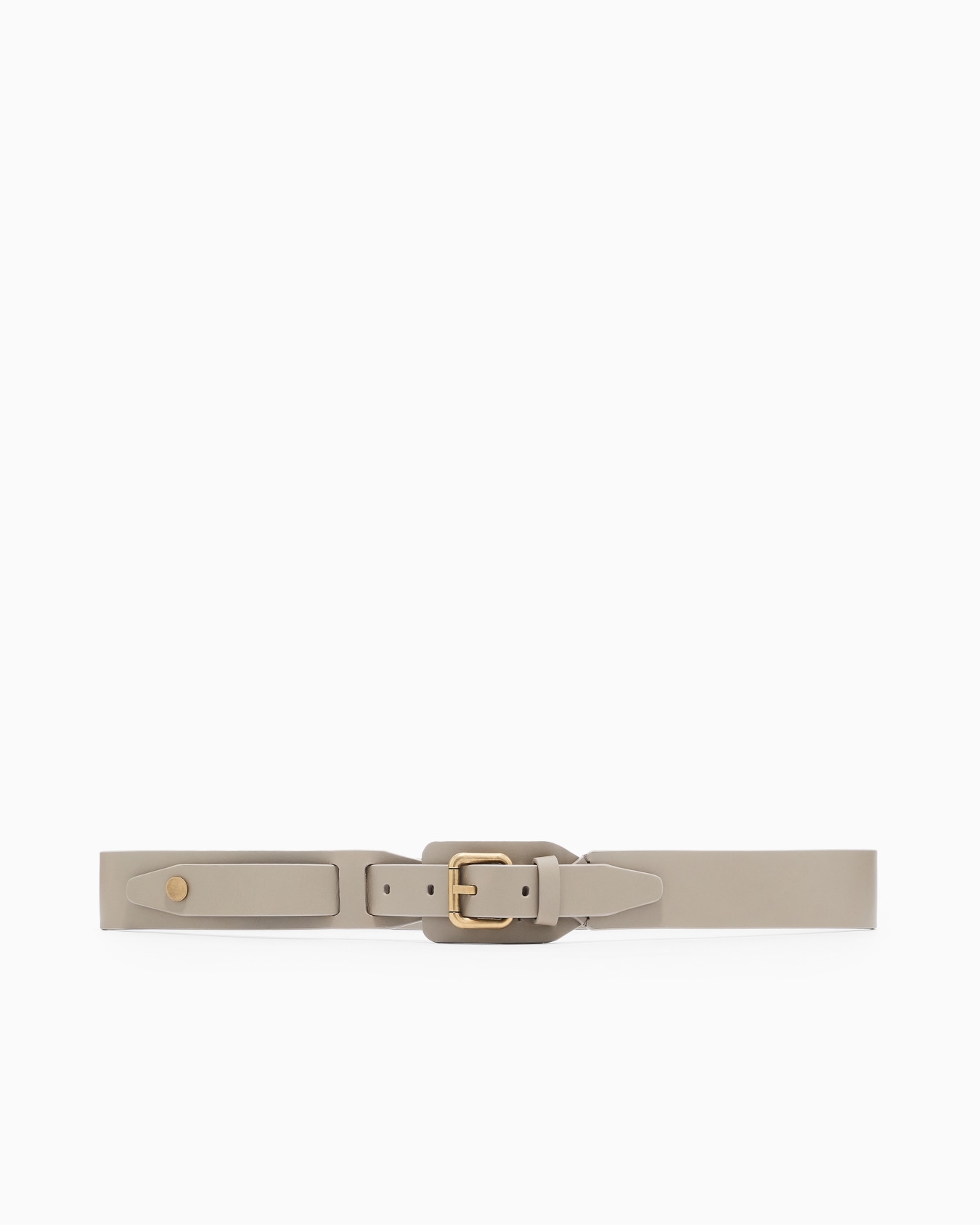 Leather belt with buckle cover Slide 2