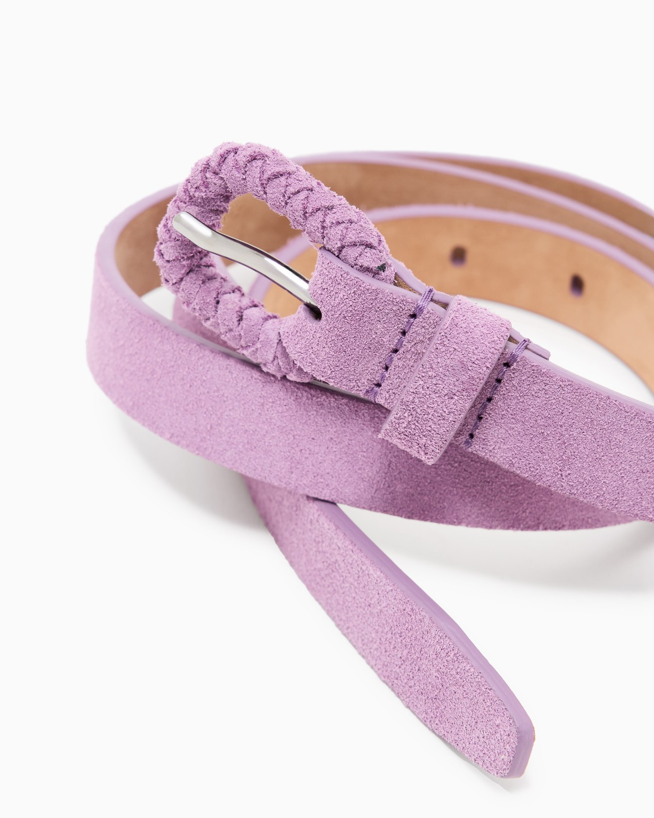 Suede belt with buckle Slide 1