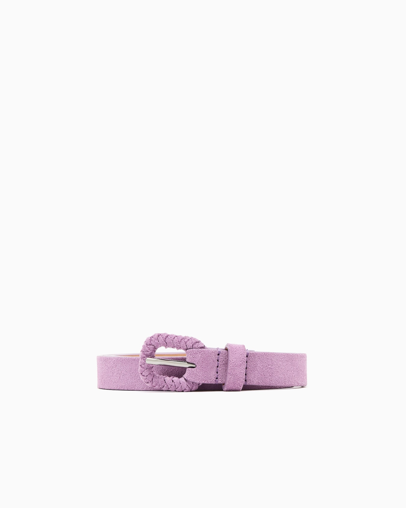 Suede belt with buckle Slide 0