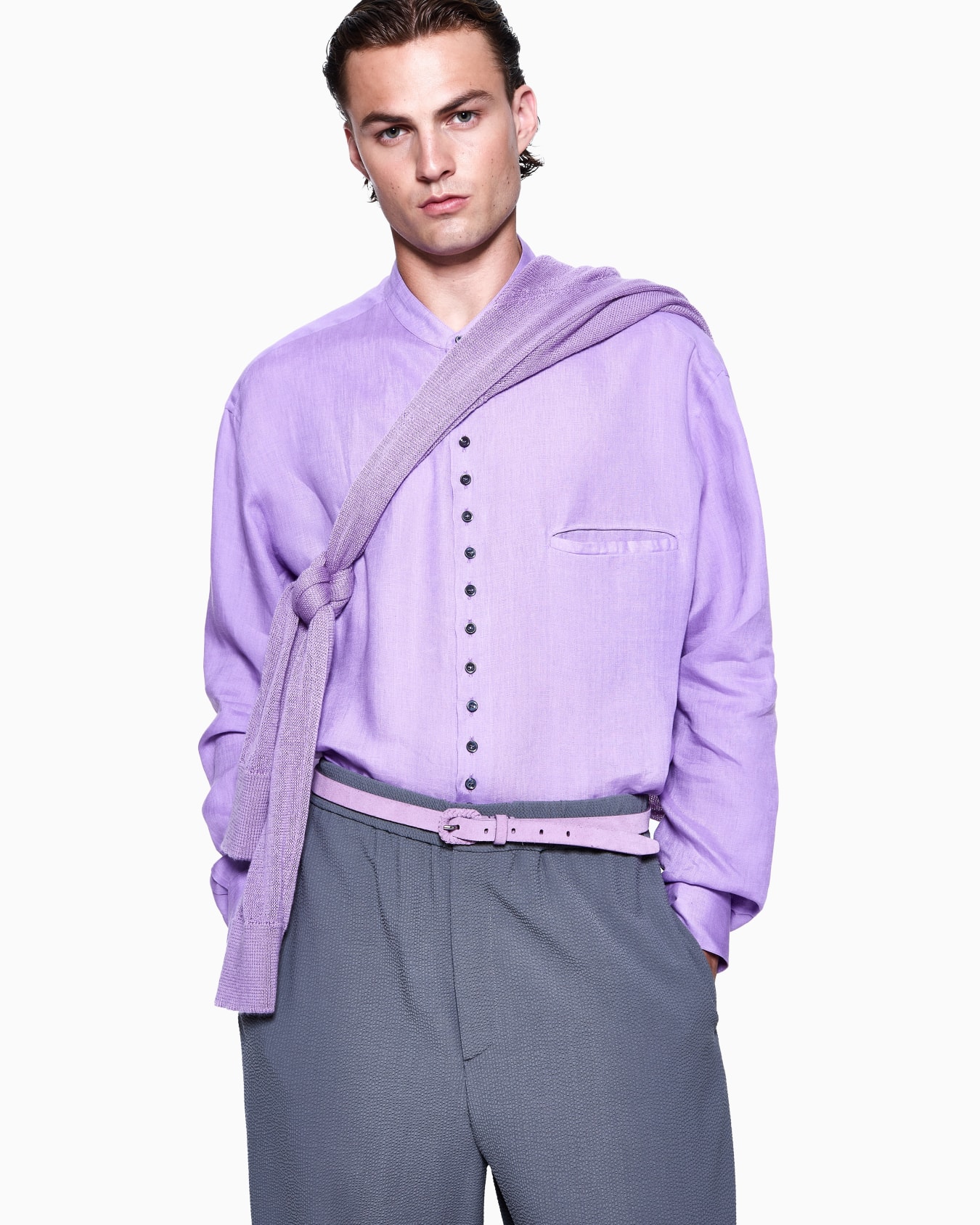 Suede belt with buckle Slide 3