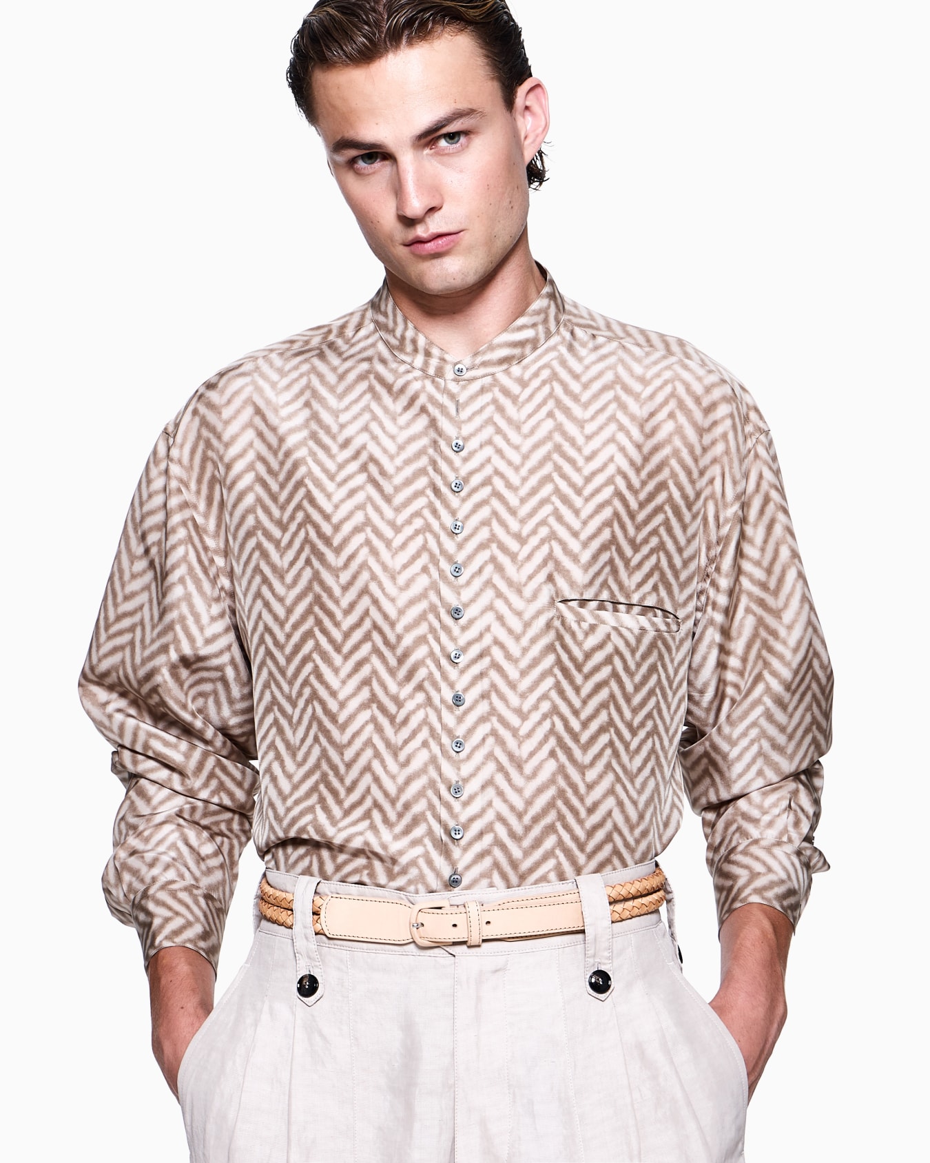 Woven leather belt Slide 3