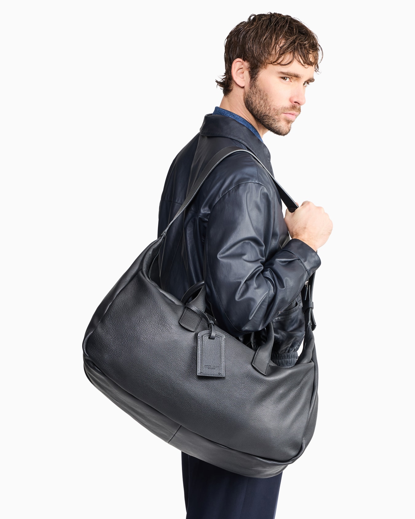 Sac de sport en cuir grainé Diapositive 6