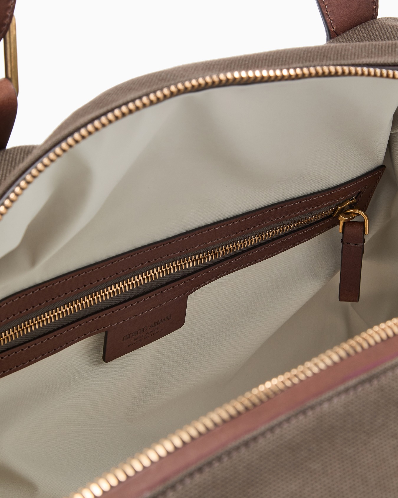 Grand sac en toile et cuir Diapositive 3