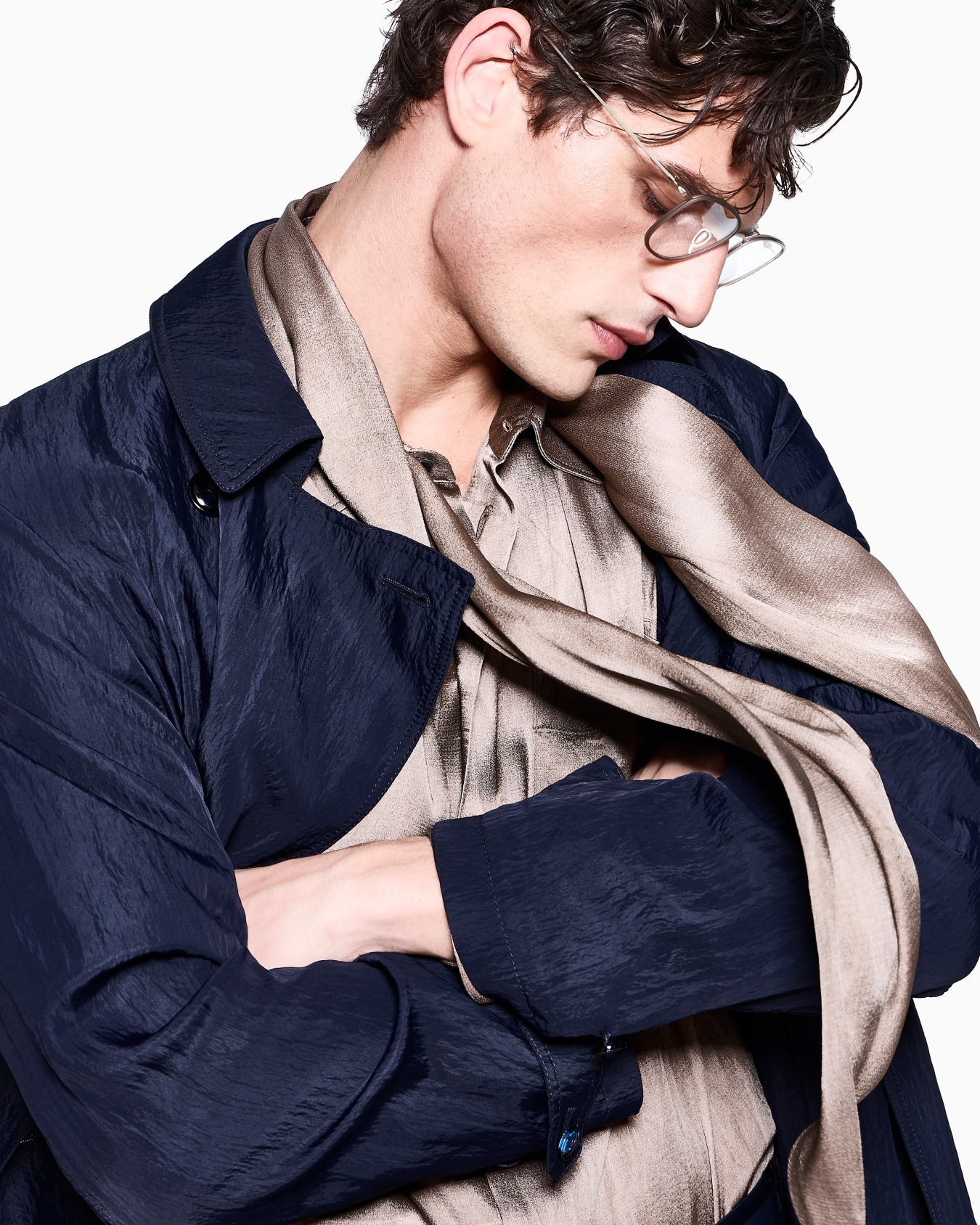 スモールスカーフ シルク スライドする 2