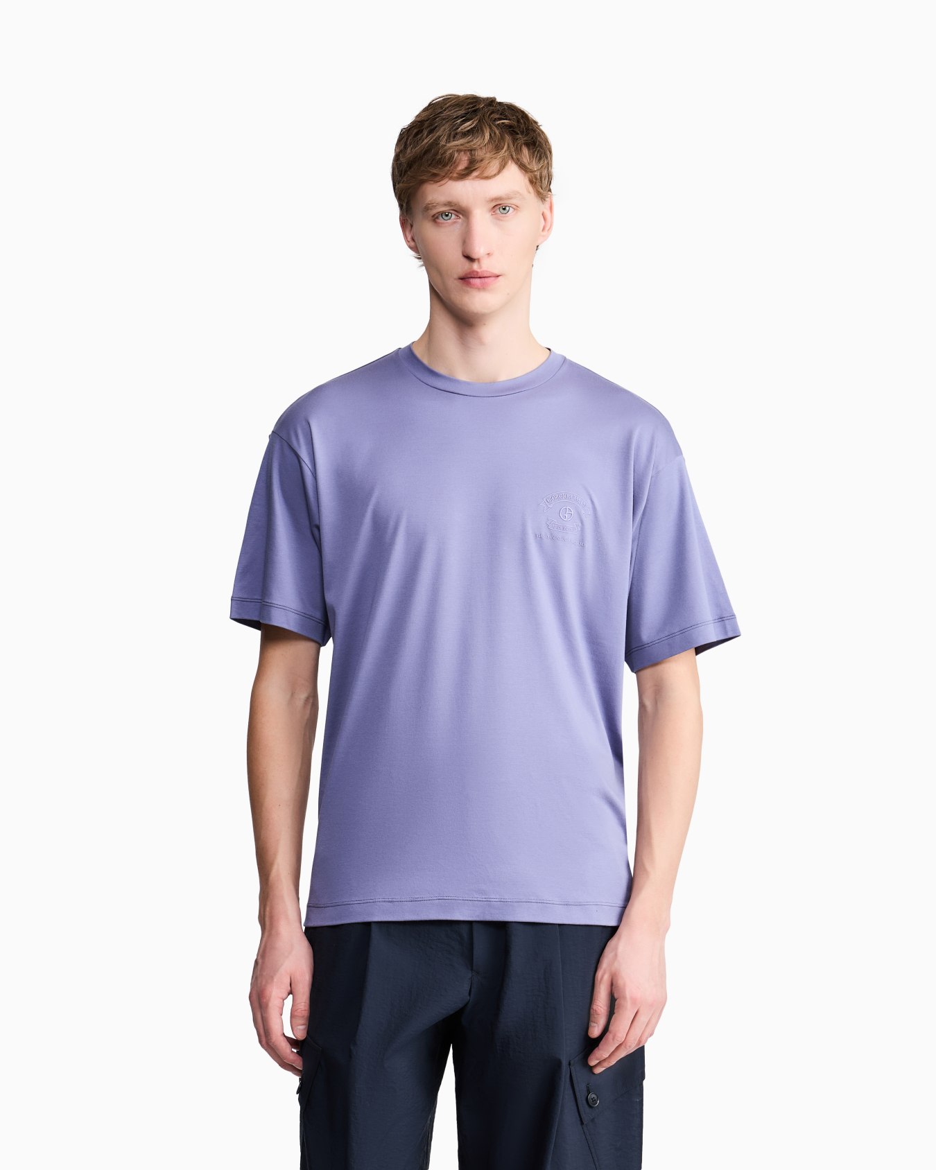 Camiseta de algodón y modal con bordado Diapositiva 3