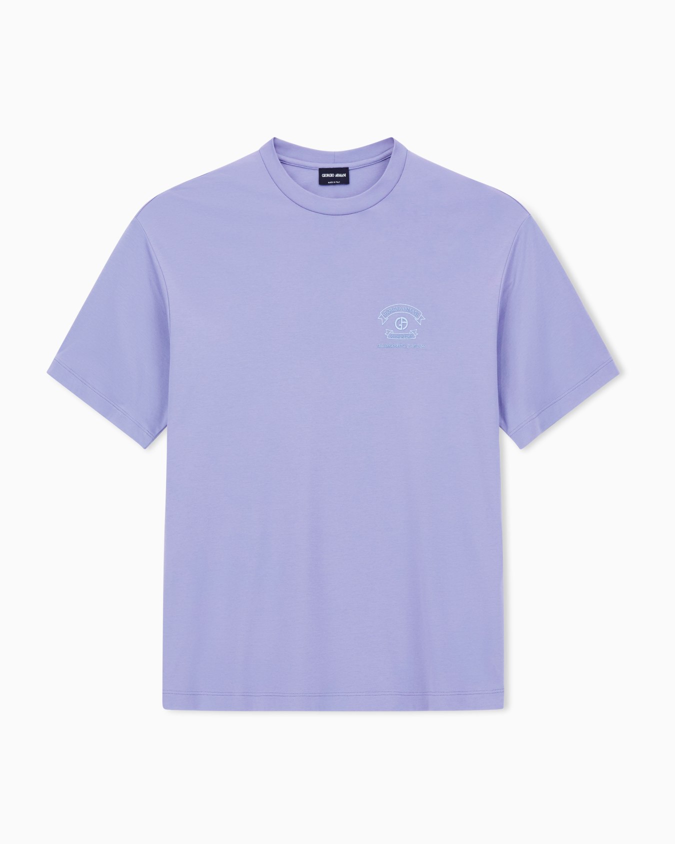 Cotton and modal T-shirt with embroidery Slide 0