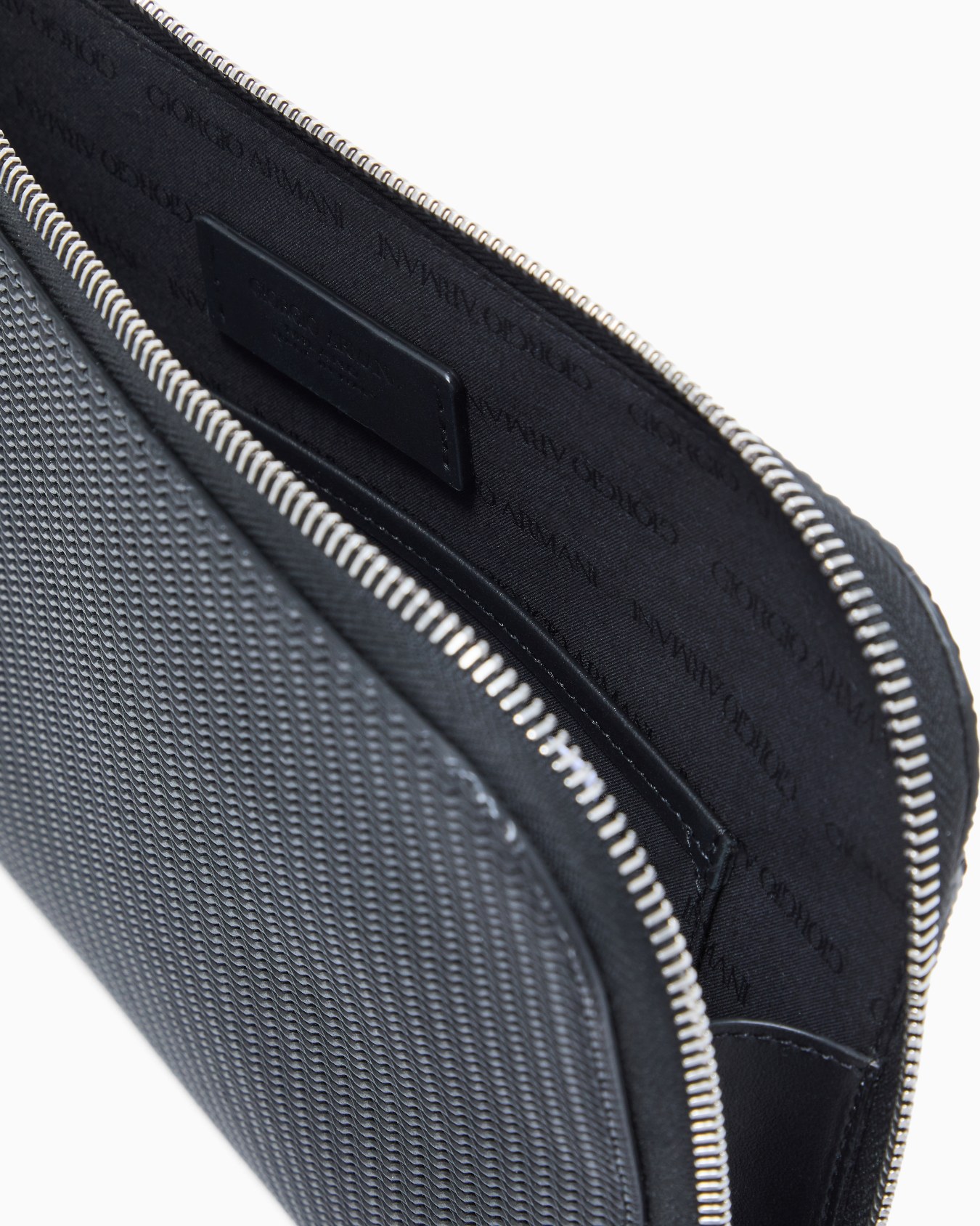 Printed leather pochette Slide 2