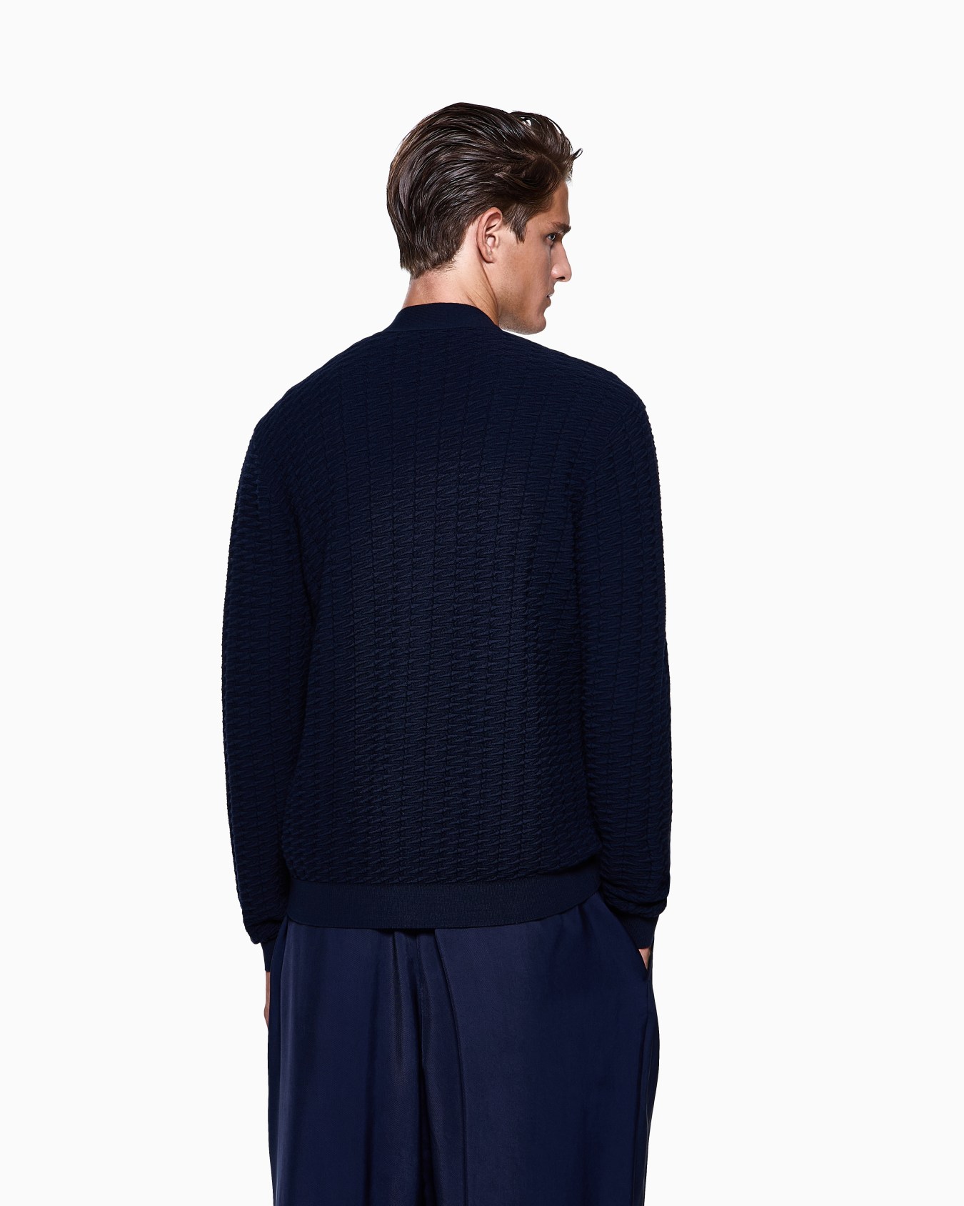 Virgin wool blend cardigan Slide 2