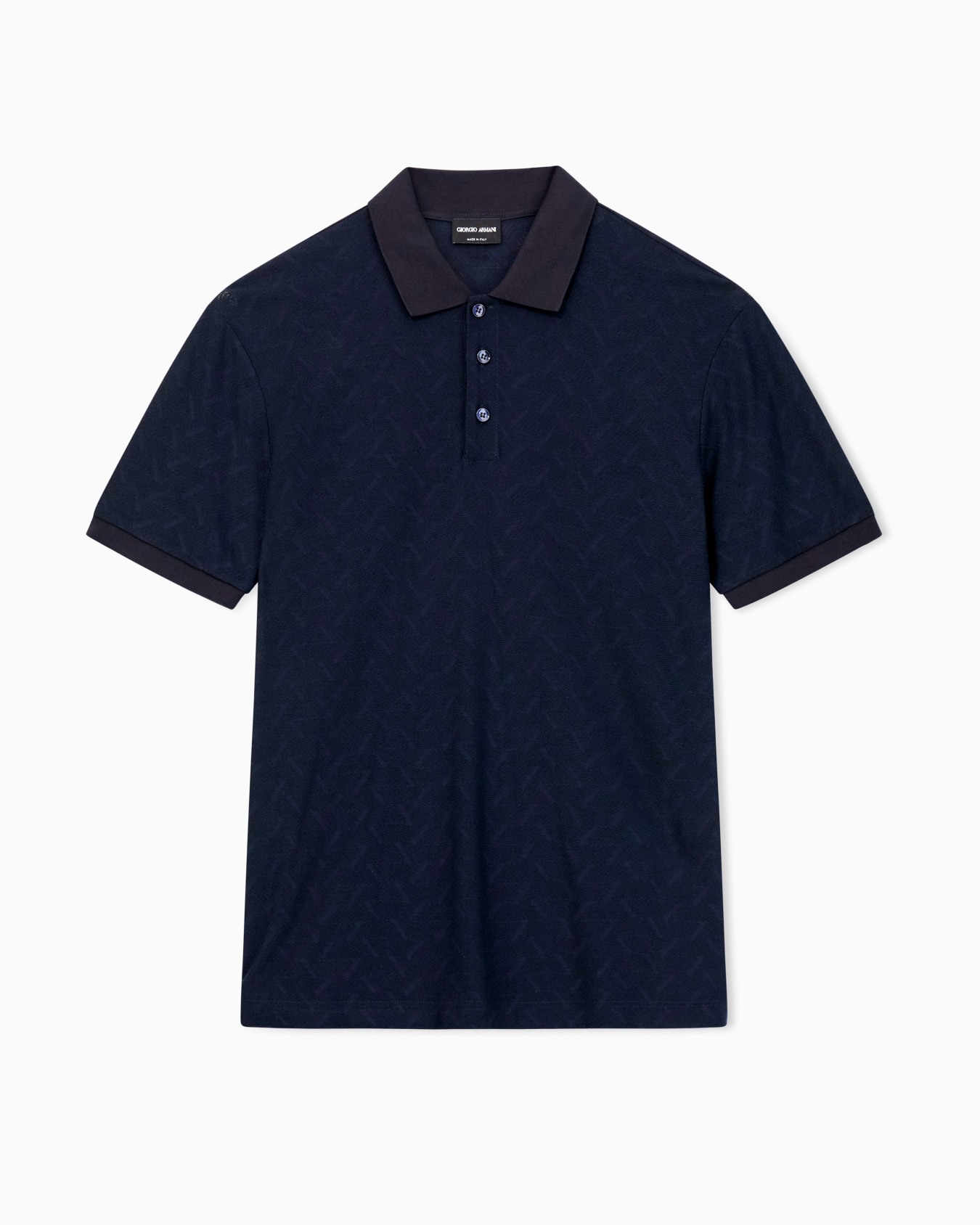Polo en tejido jacquard de viscosa ASV Diapositiva 0