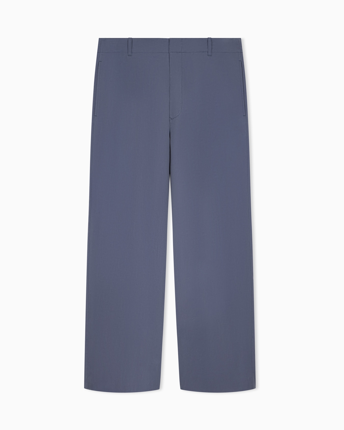 Flat-front trousers in lightweight satin 슬라이드 0