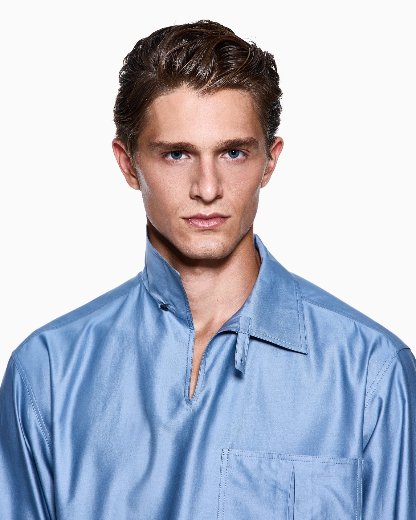 ASV cotton and silk twill shirt Slide 4