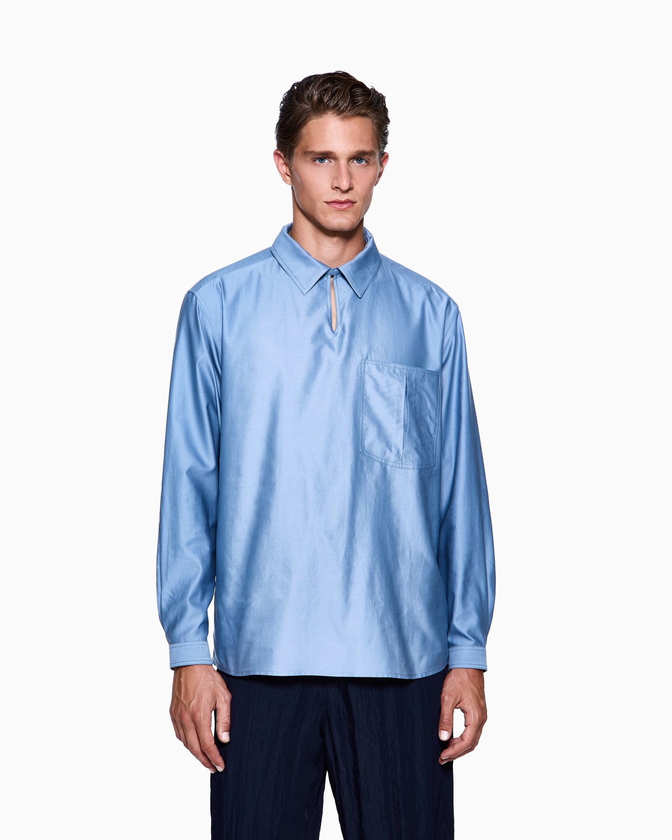 ASV cotton and silk twill shirt Slide 3