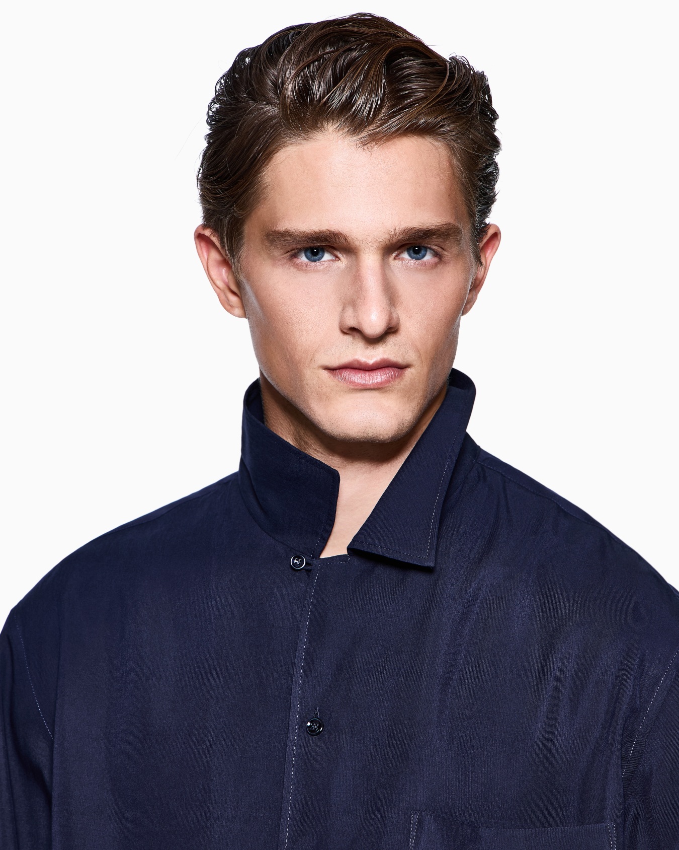 Camicia a maniche corte in misto viscosa ASV Slide 4