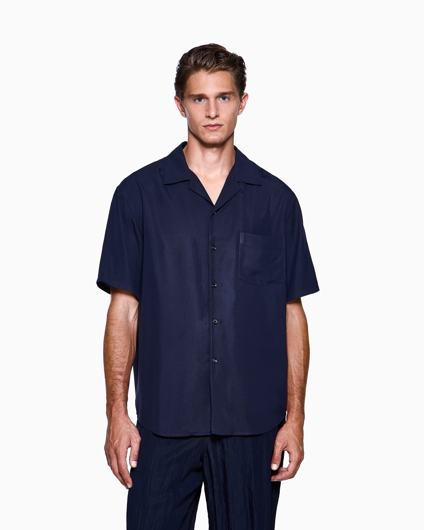 Camicia a maniche corte in misto viscosa ASV Slide 3