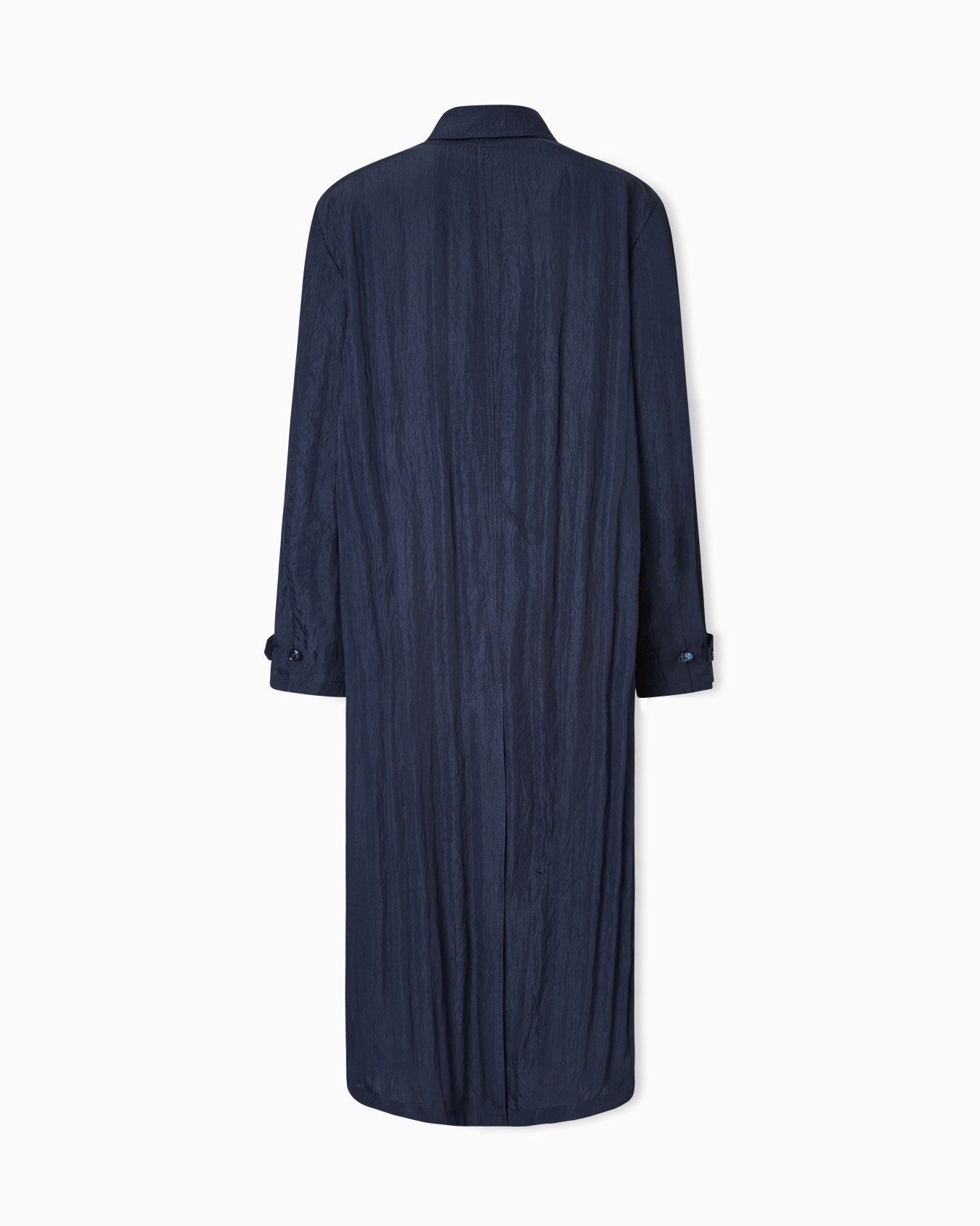 Double-breasted trench coat in viscose technical twill Slide 2