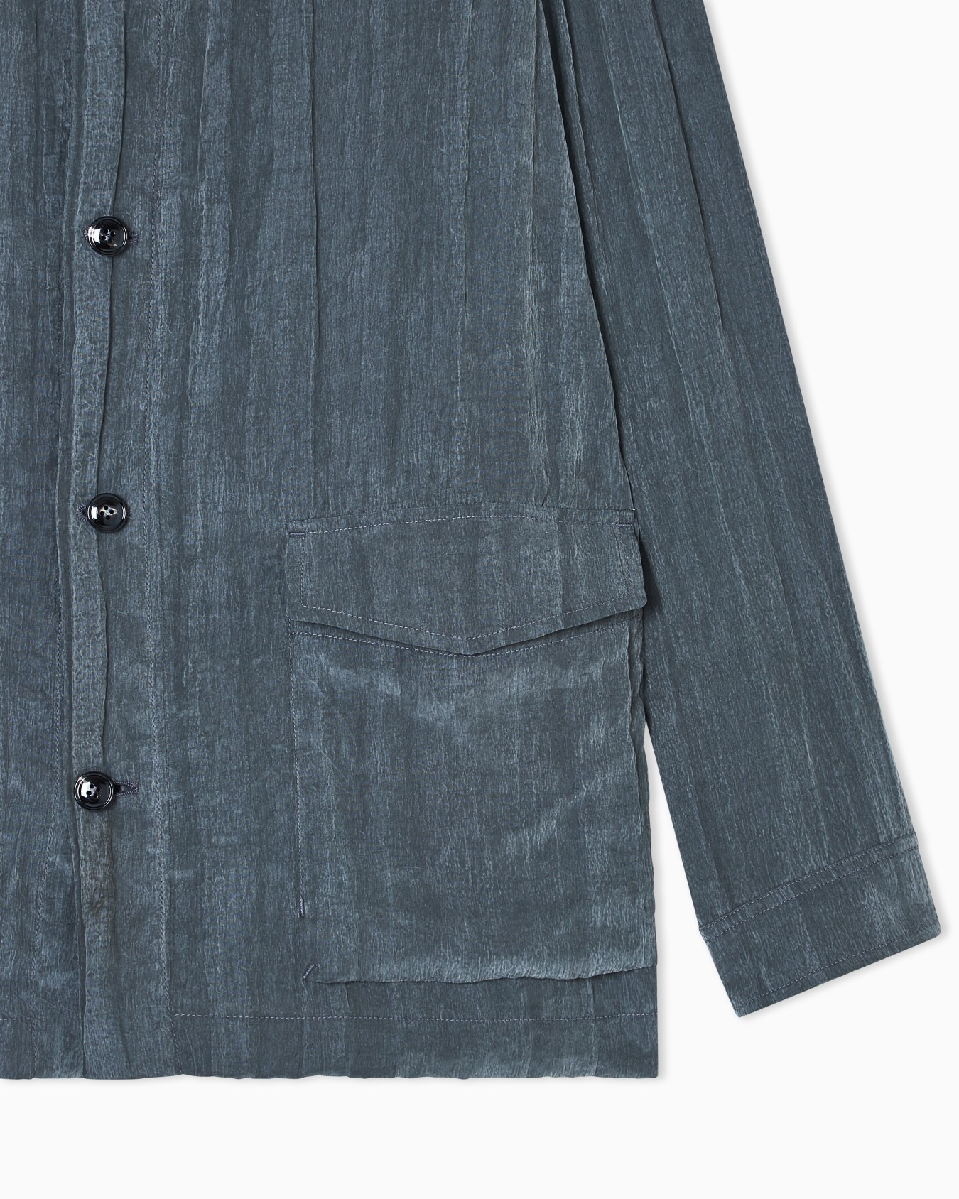 Blouson in pleated Lyocell and nylon canvas Slide 5