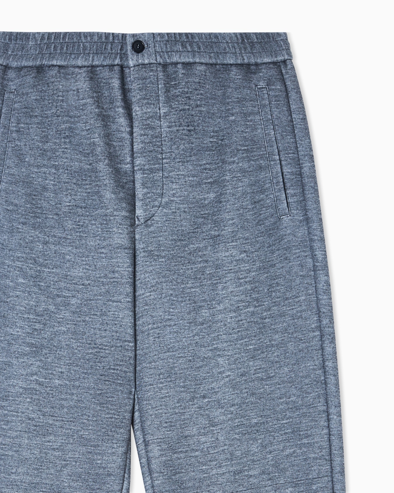 Flat-front trousers in modal and cashmere jersey fleece Slide 5