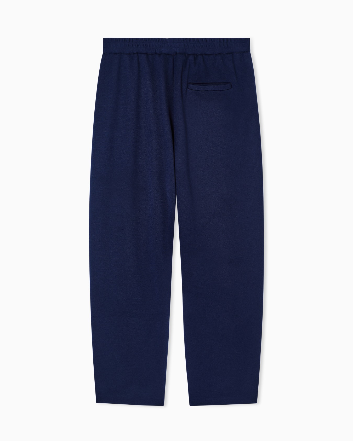 Pantaloni flat front in jersey double di lana Slide 3