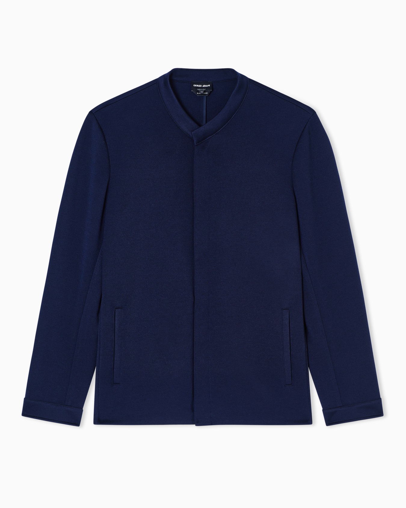 Giacca camicia in jersey double di cashmere Slide 0