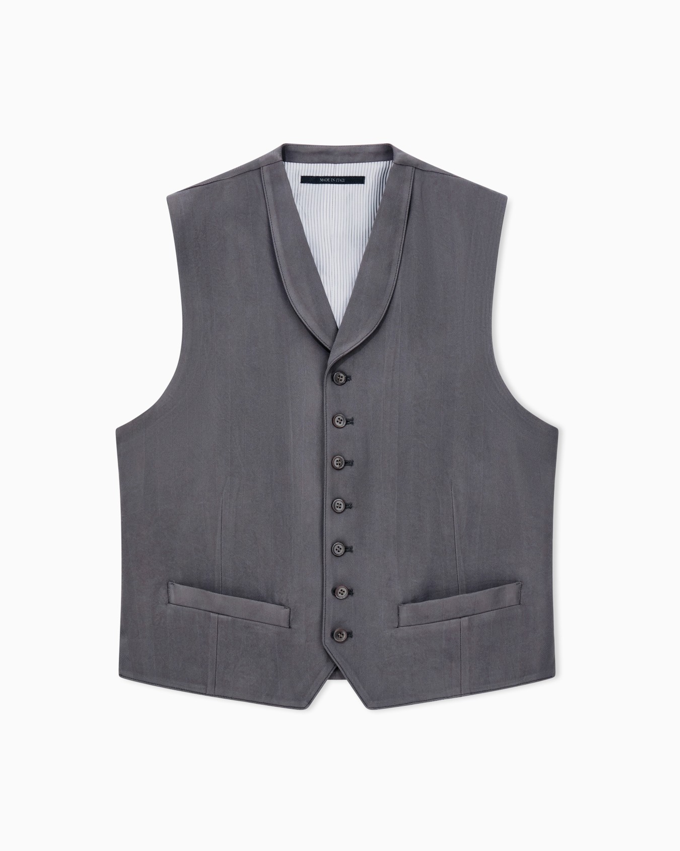 Single-breasted viscose waistcoat Slide 0