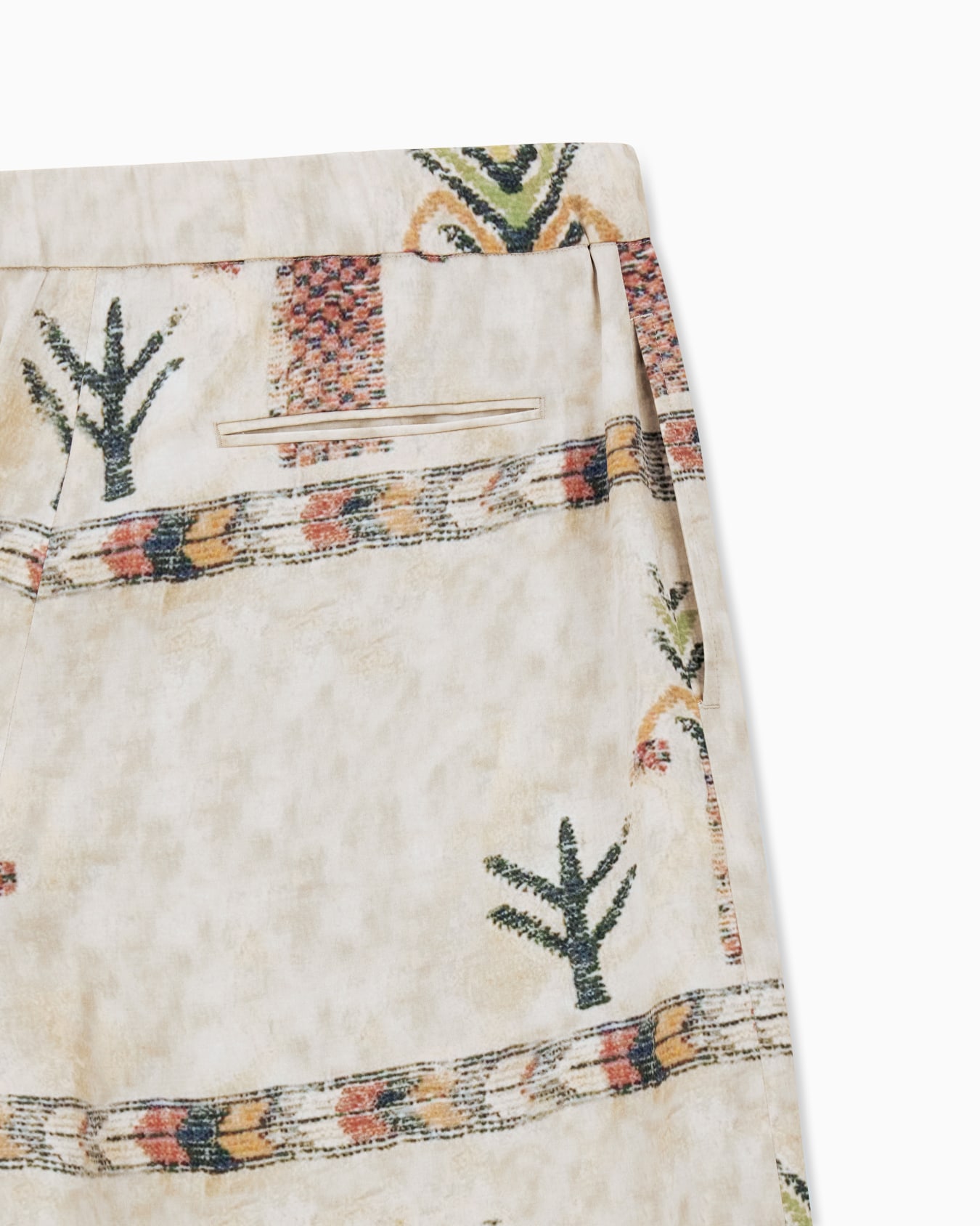 Flatfront-Hose aus Lyocell und Seide mit Print Folie 4