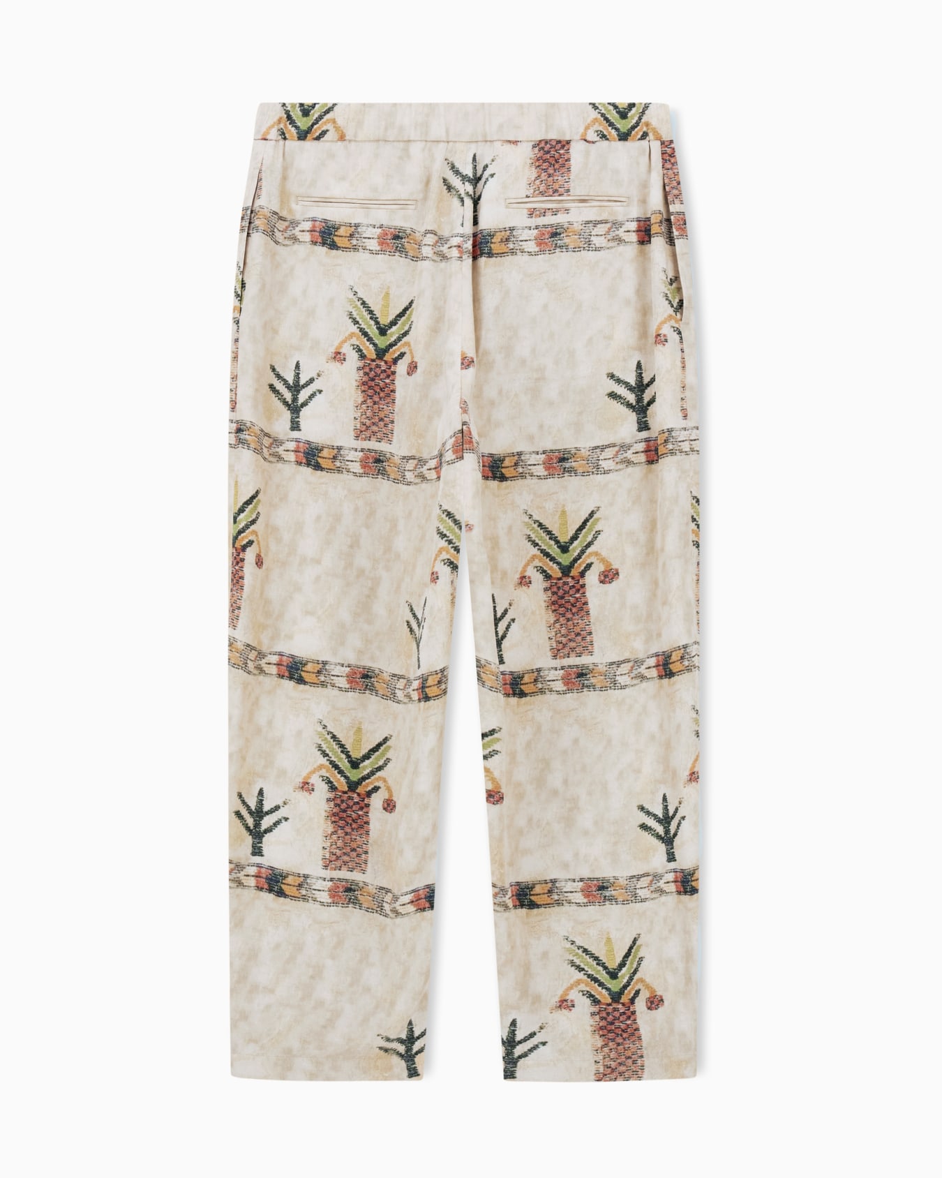 Flatfront-Hose aus Lyocell und Seide mit Print Folie 3