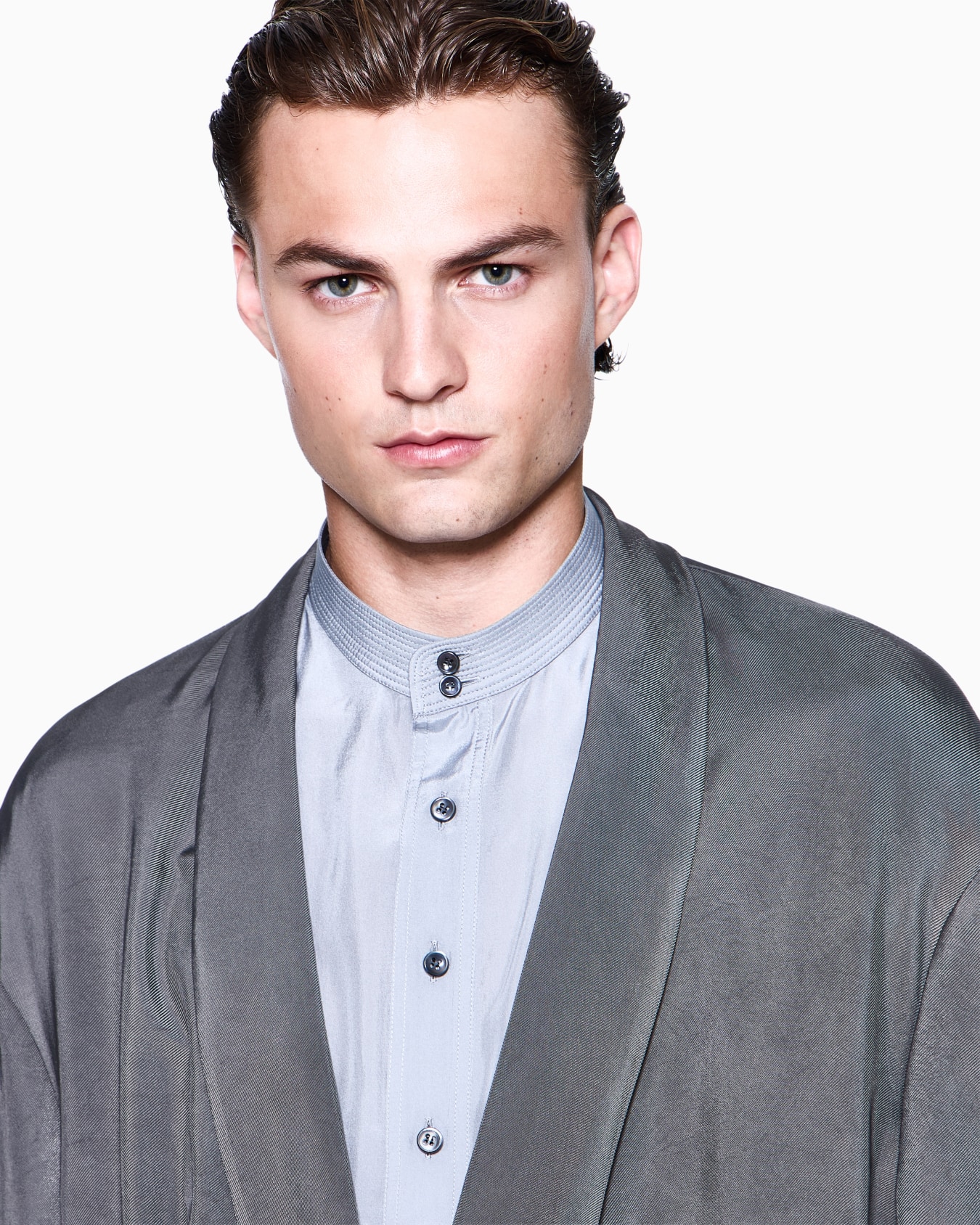 ダブルブレストジャケット ビスコースツイル スライドする 4