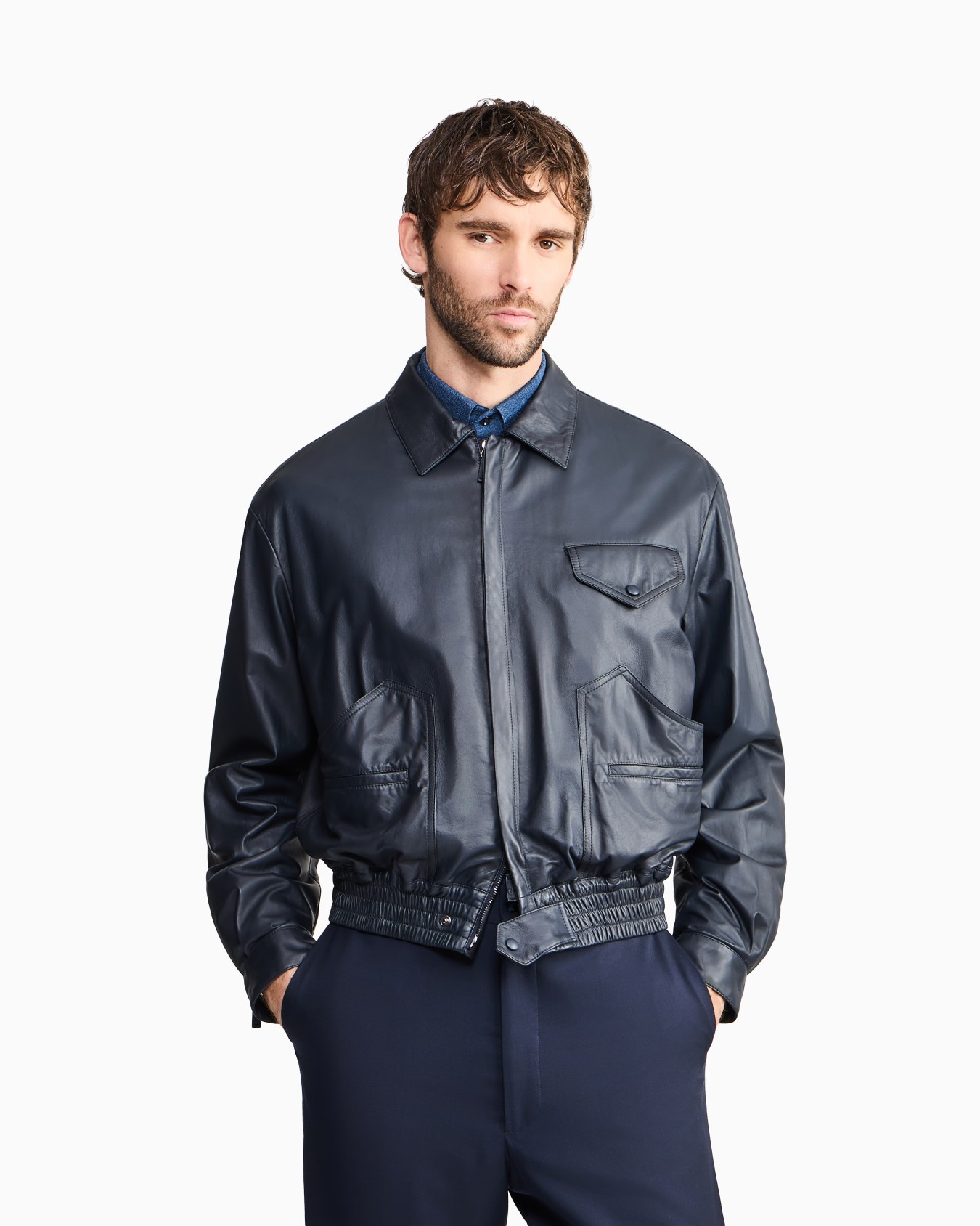 Bomber jacket in nappa lambskin Slide 3