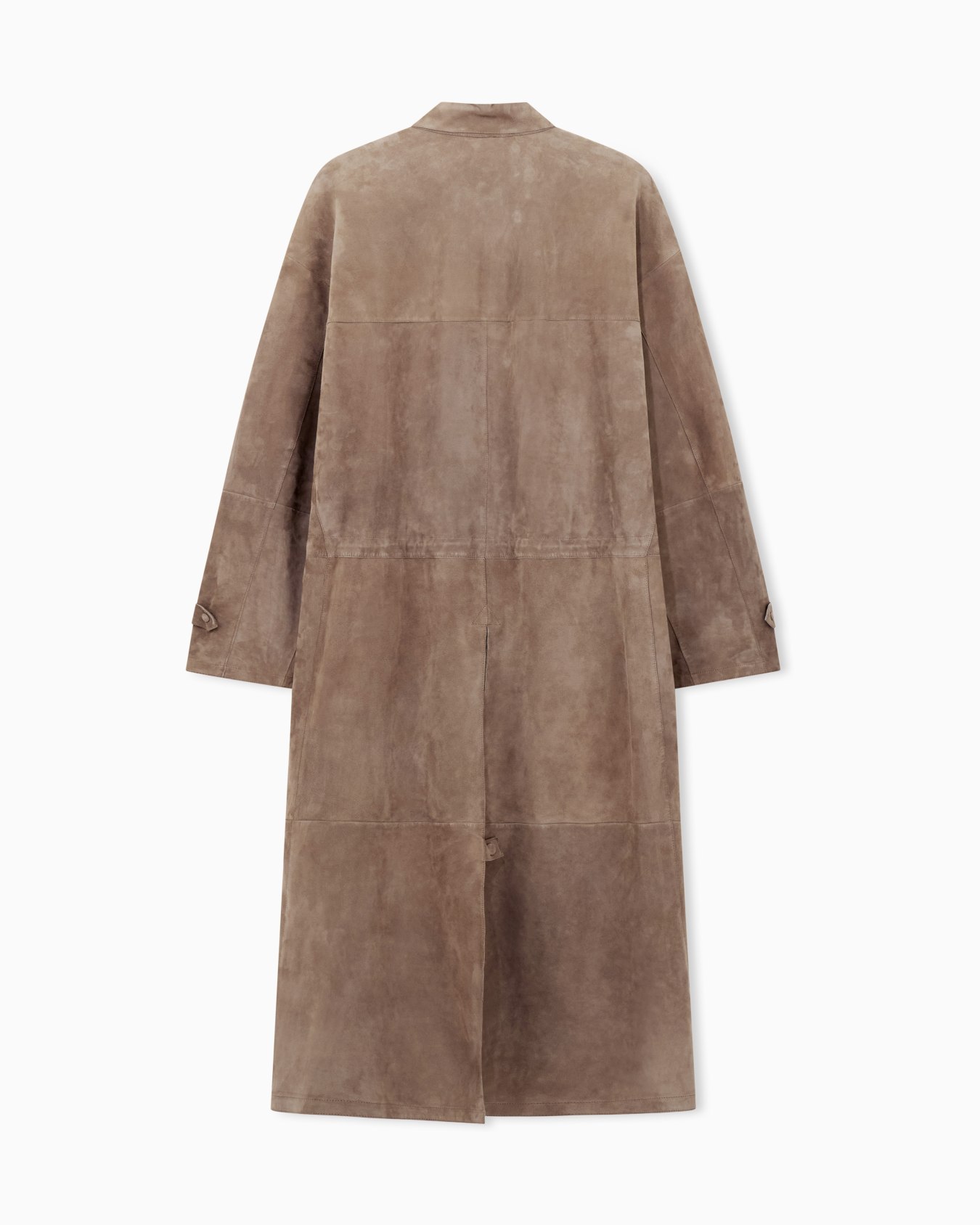 Suede-lambskin, single-breasted trench coat Slide 3