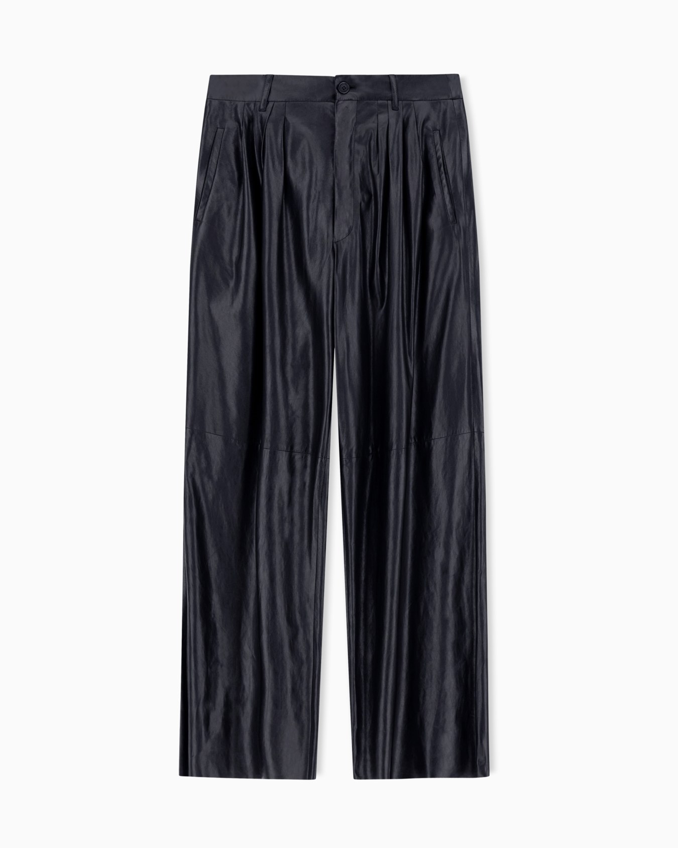 Nappa lambskin pleated trousers Slide 0