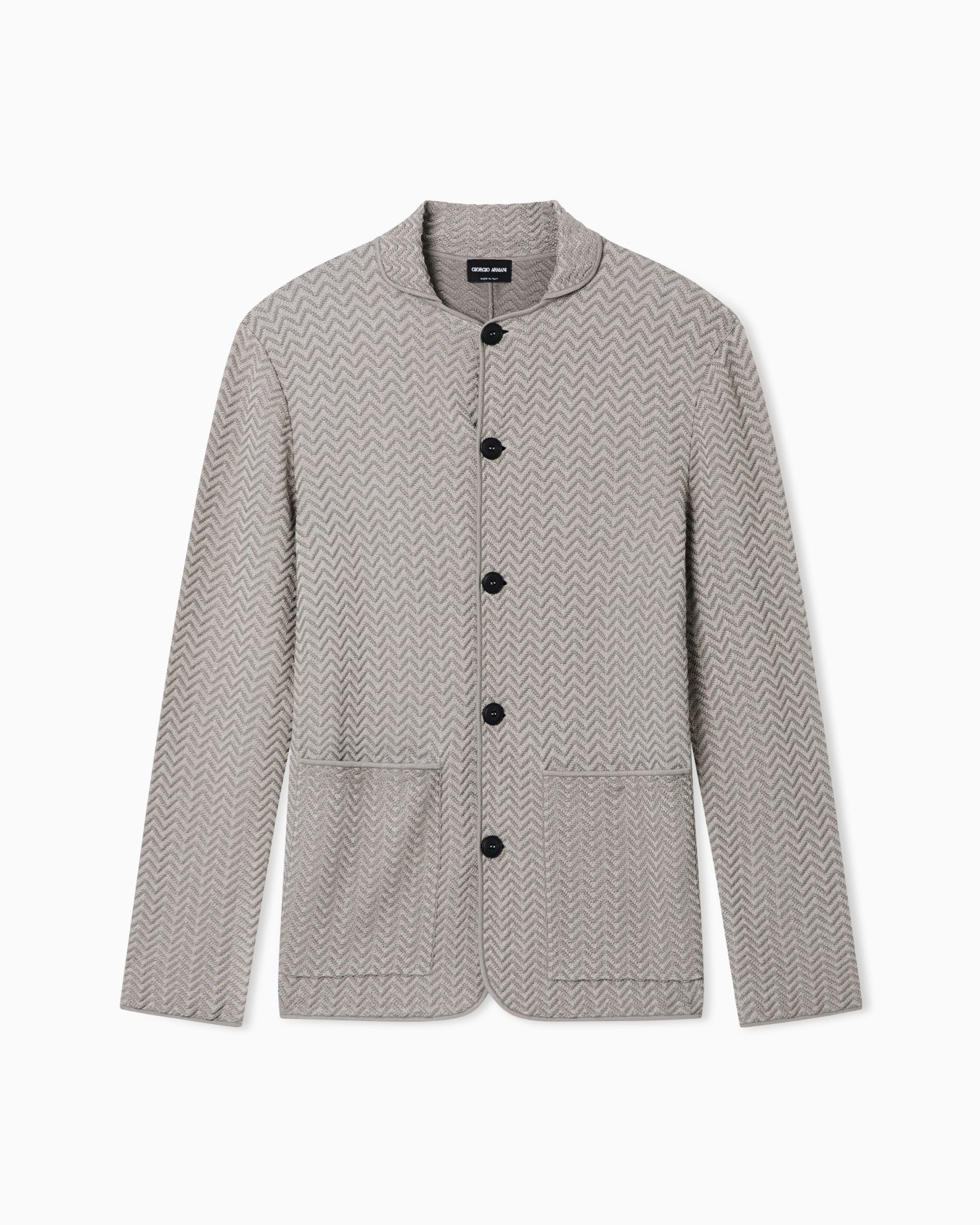 Giacca monopetto in misto viscosa ottoman chevron ASV Slide 0