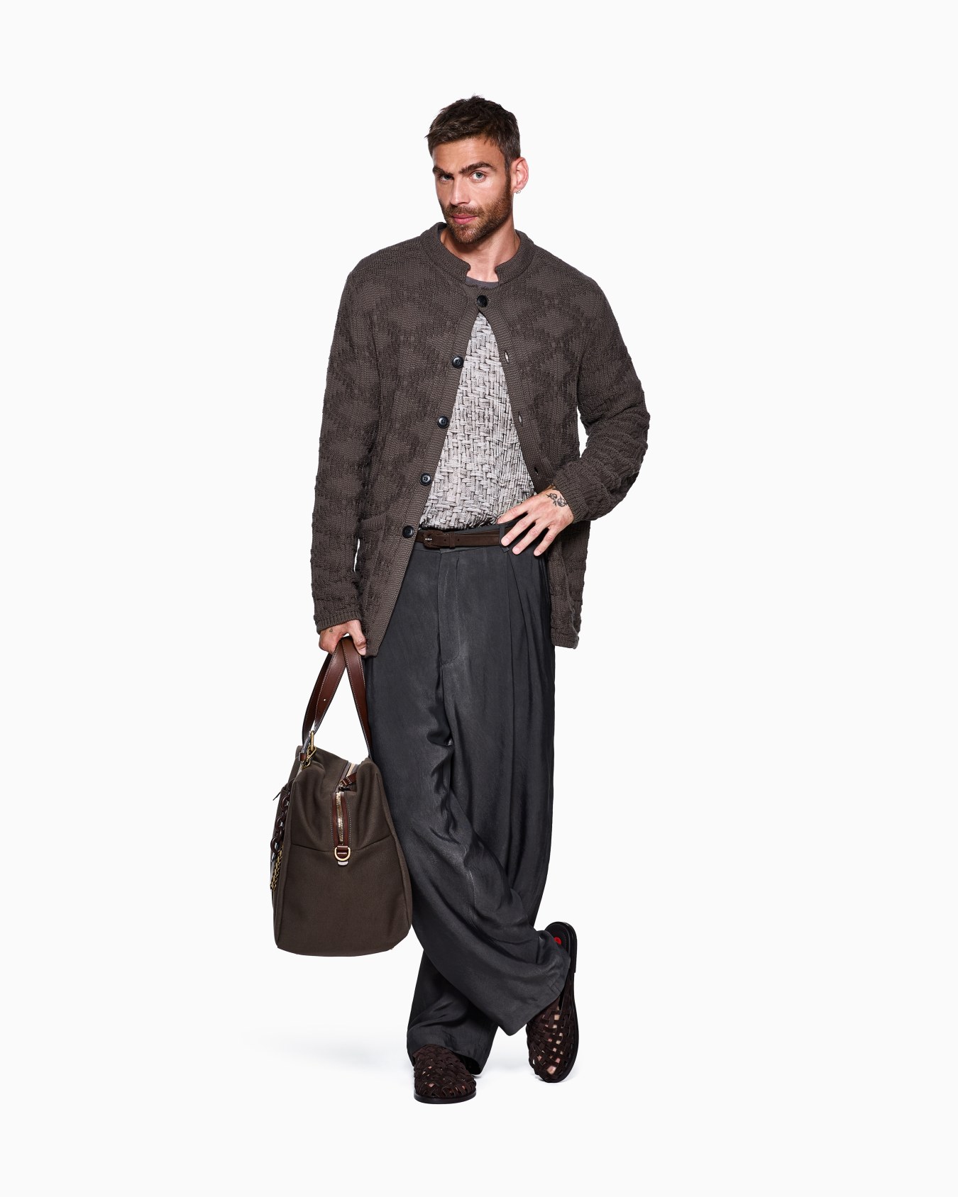 Cotton-blend cardigan jacket Slide 2