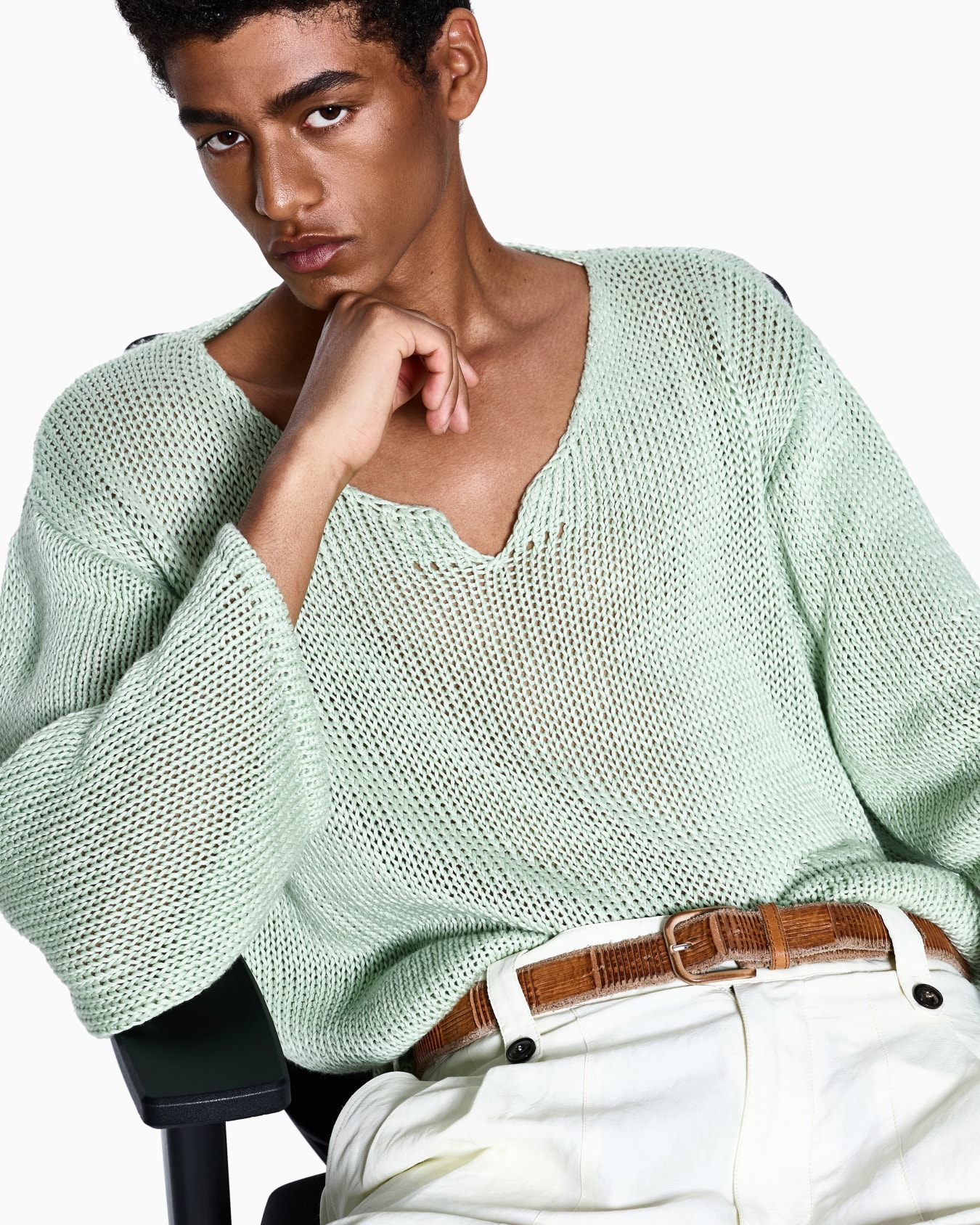 Pullover aus Leinen, Lyocell und Kaschmir Folie 4