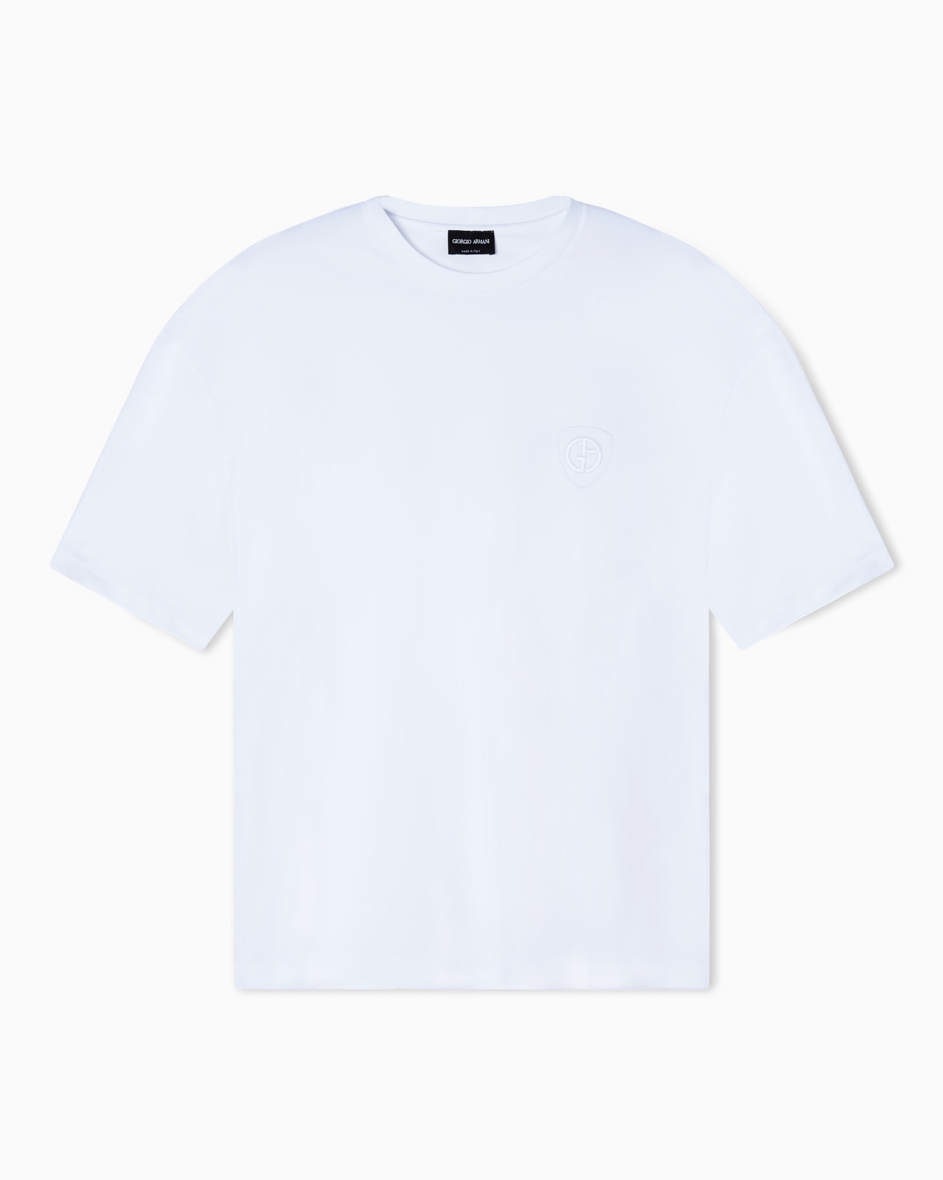 Camiseta de cuello redondo de interlock de algodón orgánico ASV Diapositiva 0