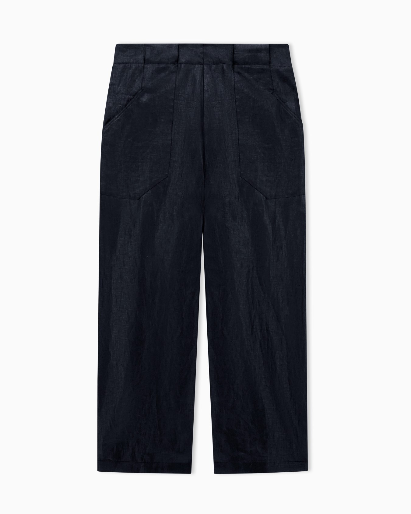 Single-pleat, linen-canvas trousers Slide 3