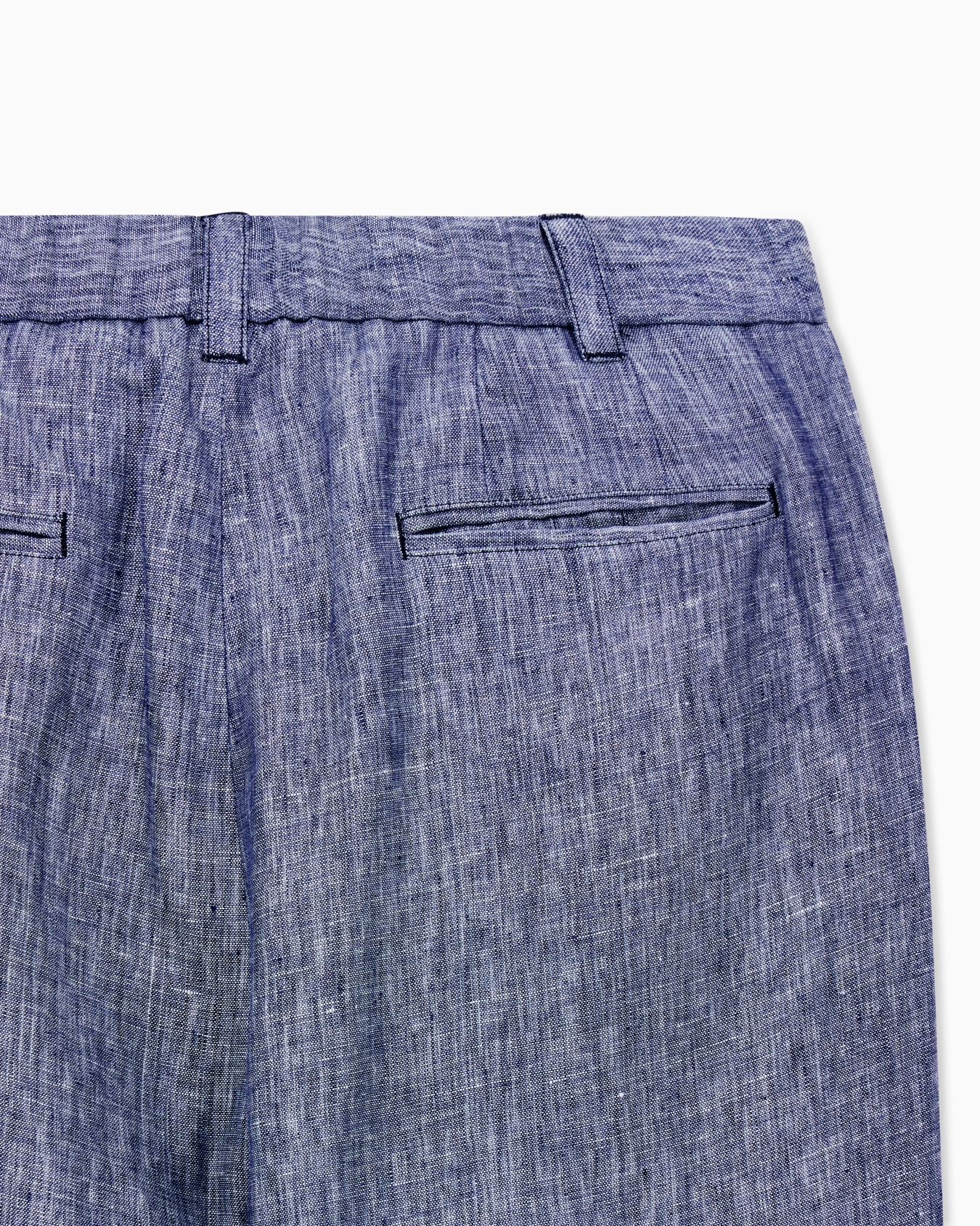 Pantalon à pinces en toile double lin chiné Diapositive 3