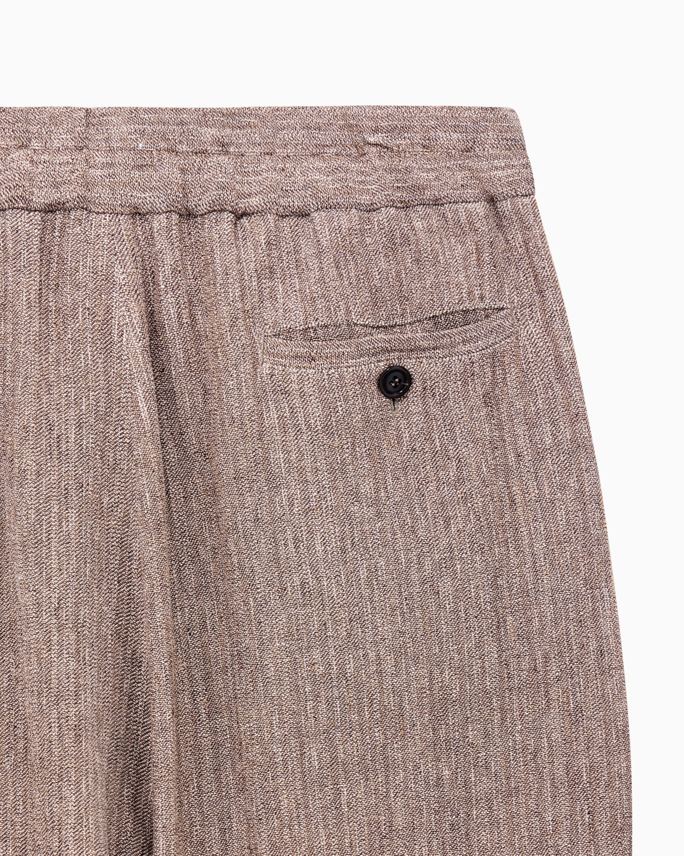 Mouliné linen and silk jacquard single-pleat trousers Slide 5