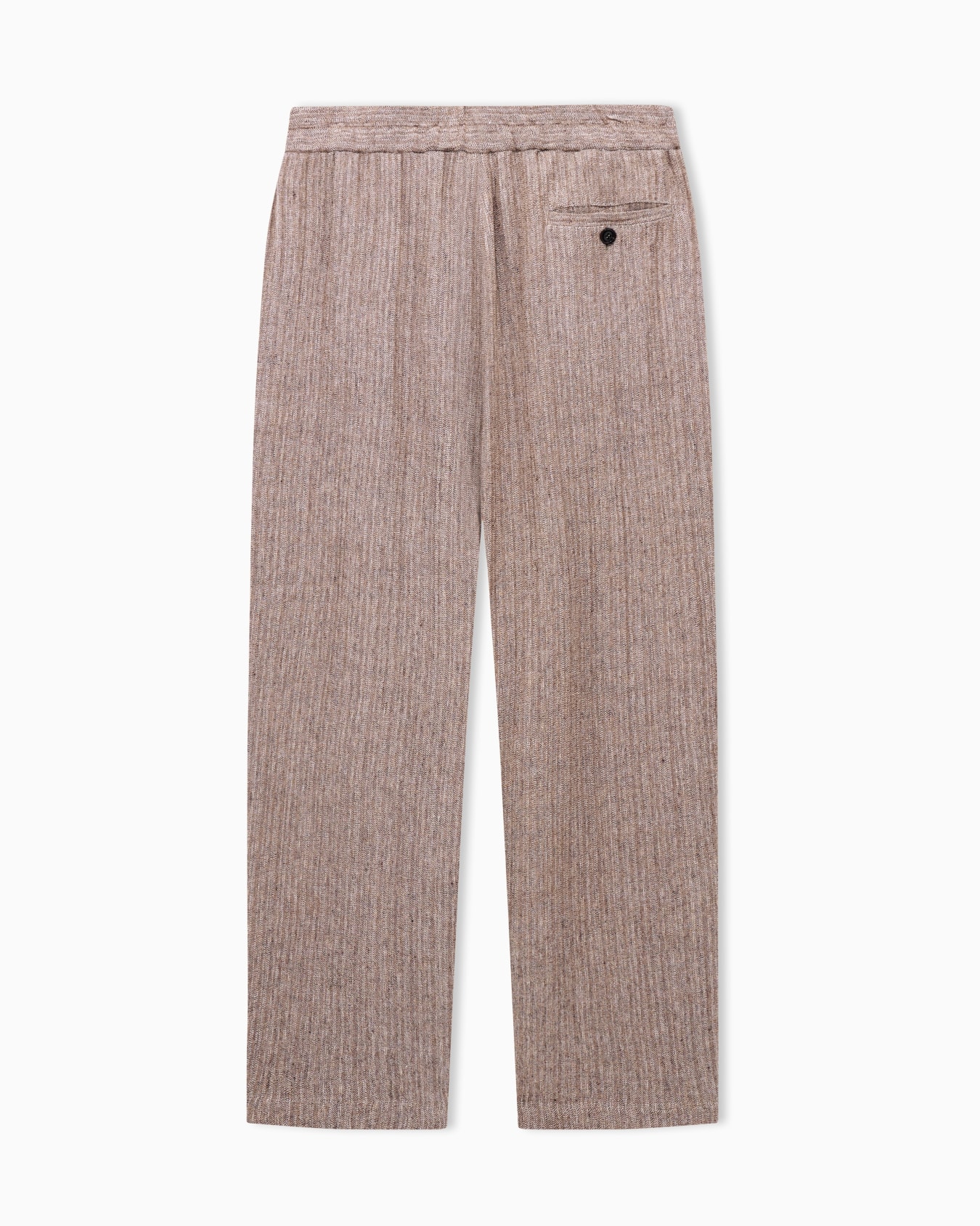 Mouliné linen and silk jacquard single-pleat trousers Slide 3