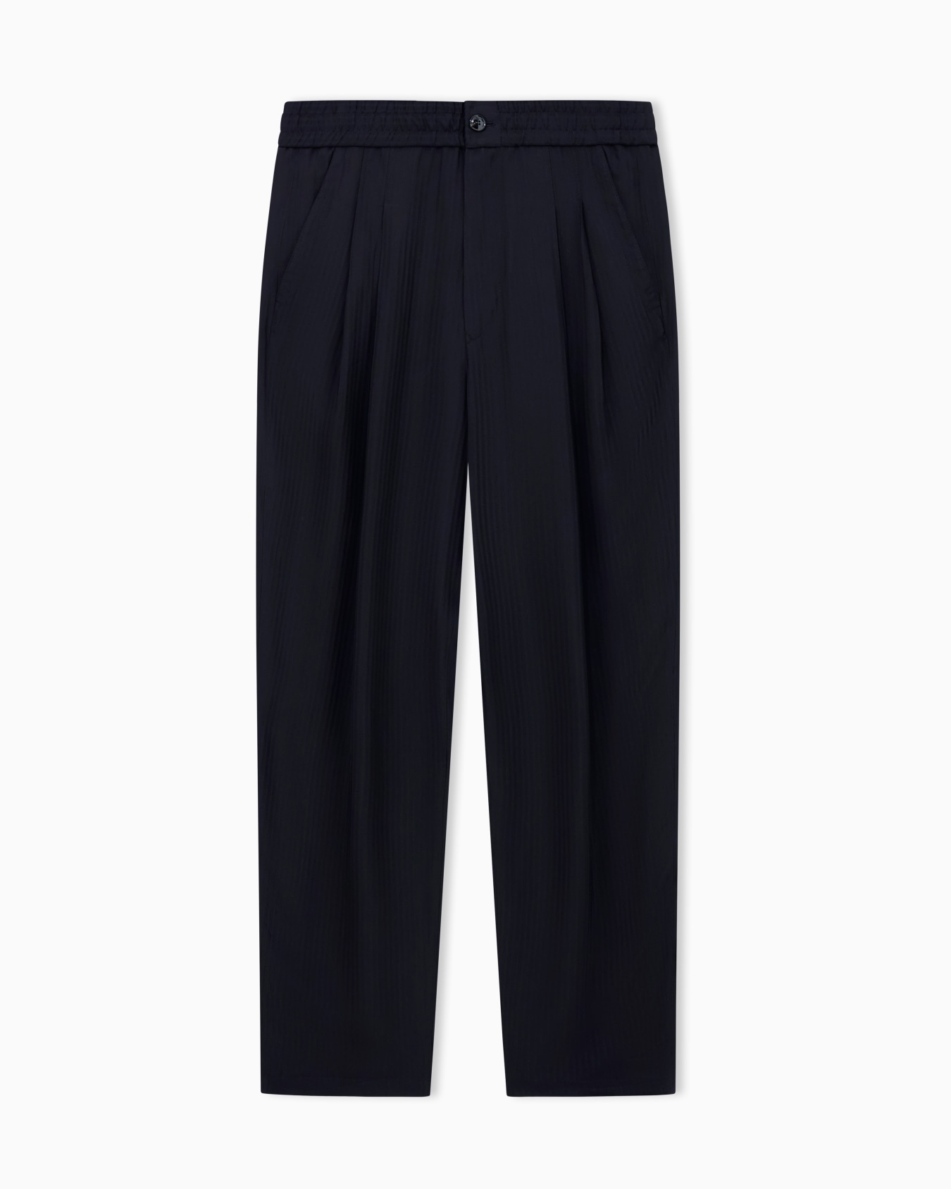Chevron viscose twill two-pleat trousers Slide 0